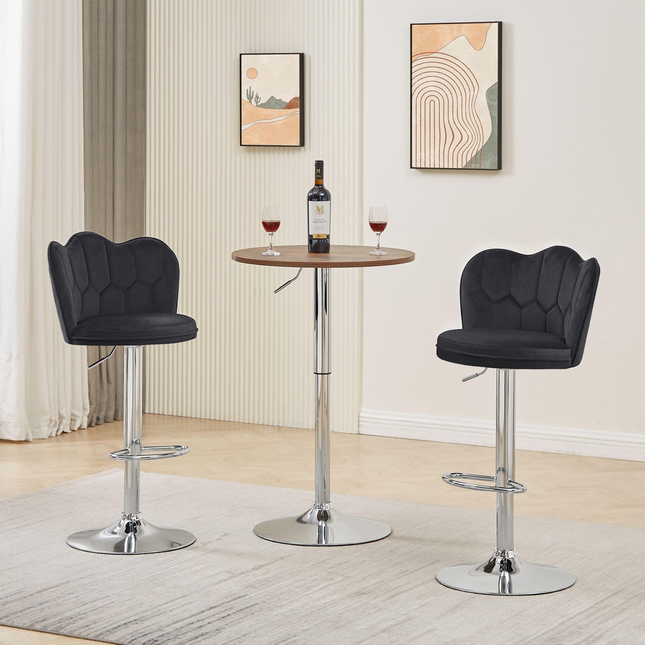 Amazon｜VECELO カウンターチェア シェル バーチェア 昇降式 回転 1脚