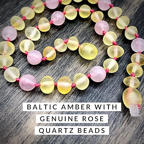 Miniatura 2 de Collar de ámbar báltico auténtico certificado del mar Báltico rosa miel