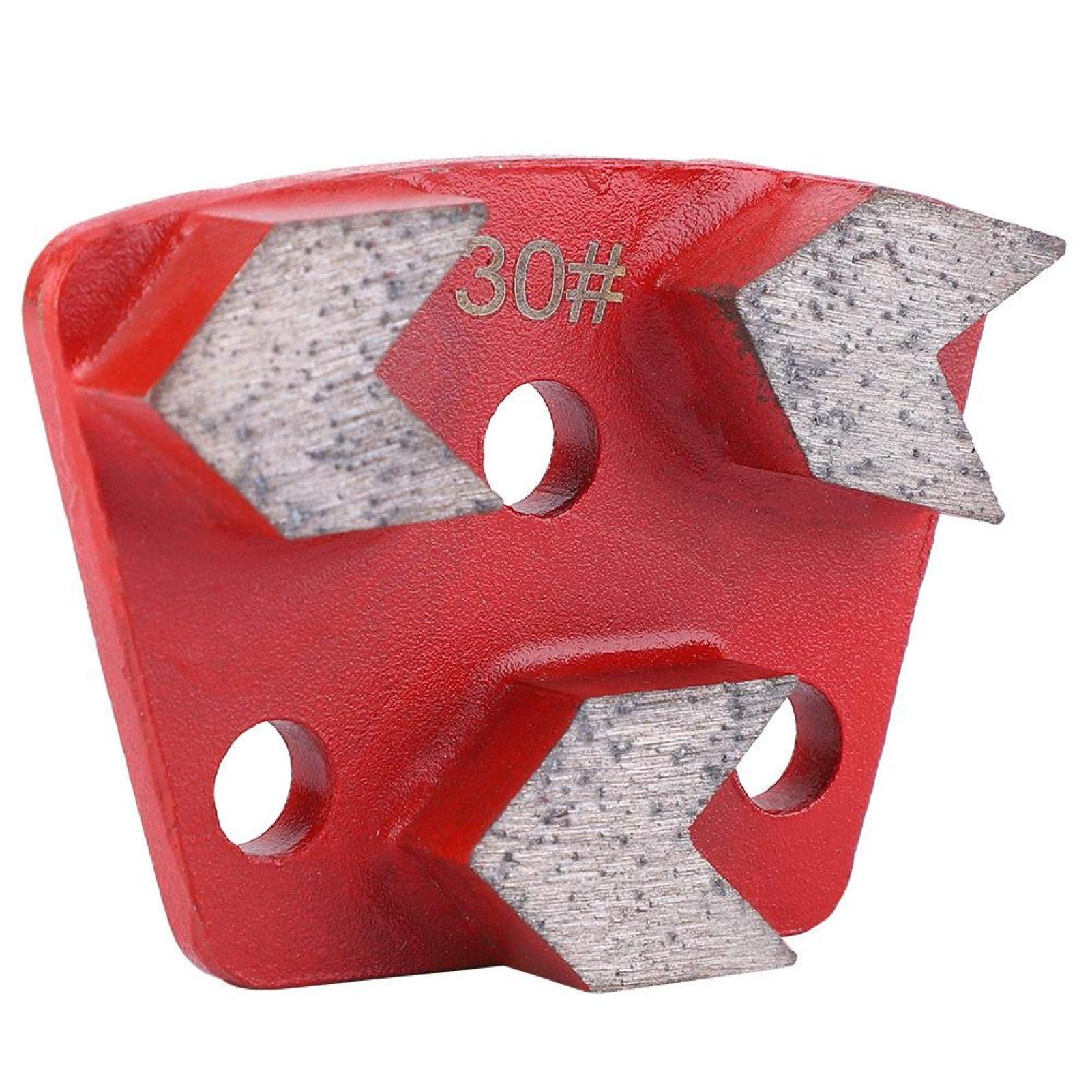 Eujgoov 3 piezas trapezoidal diamante hormigón/cemento/pintura piso pulido disco # 30 grano metal Bond raspador para amoladora piso hormigón