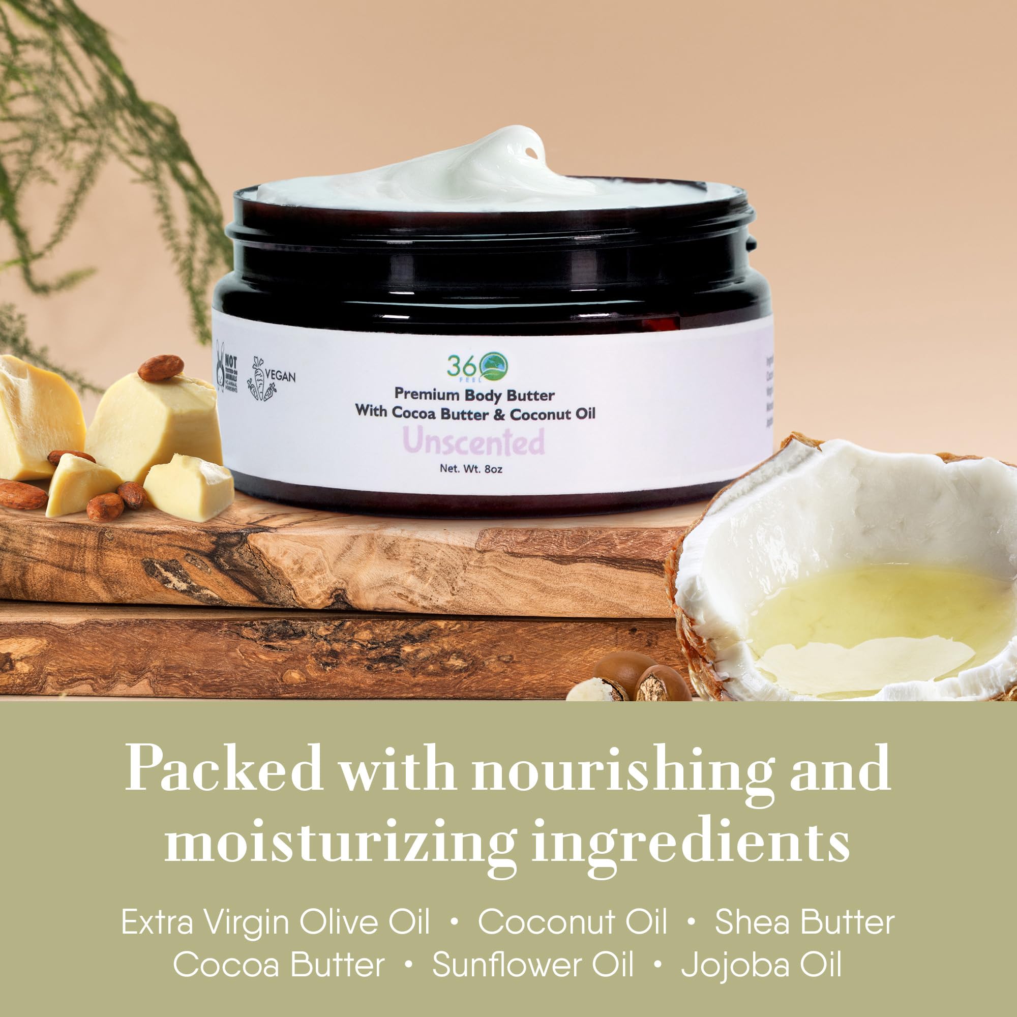 Amazon.com: 360Feel Unscented Body Butter - Nourishing and