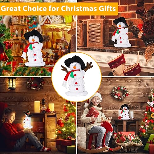 Miniatura 7 de Juguete de peluche que canta el muñeco de nieve de Papá Noel que canta y baila, Papá Noel animado - 6 canciones de Navidad en inglés