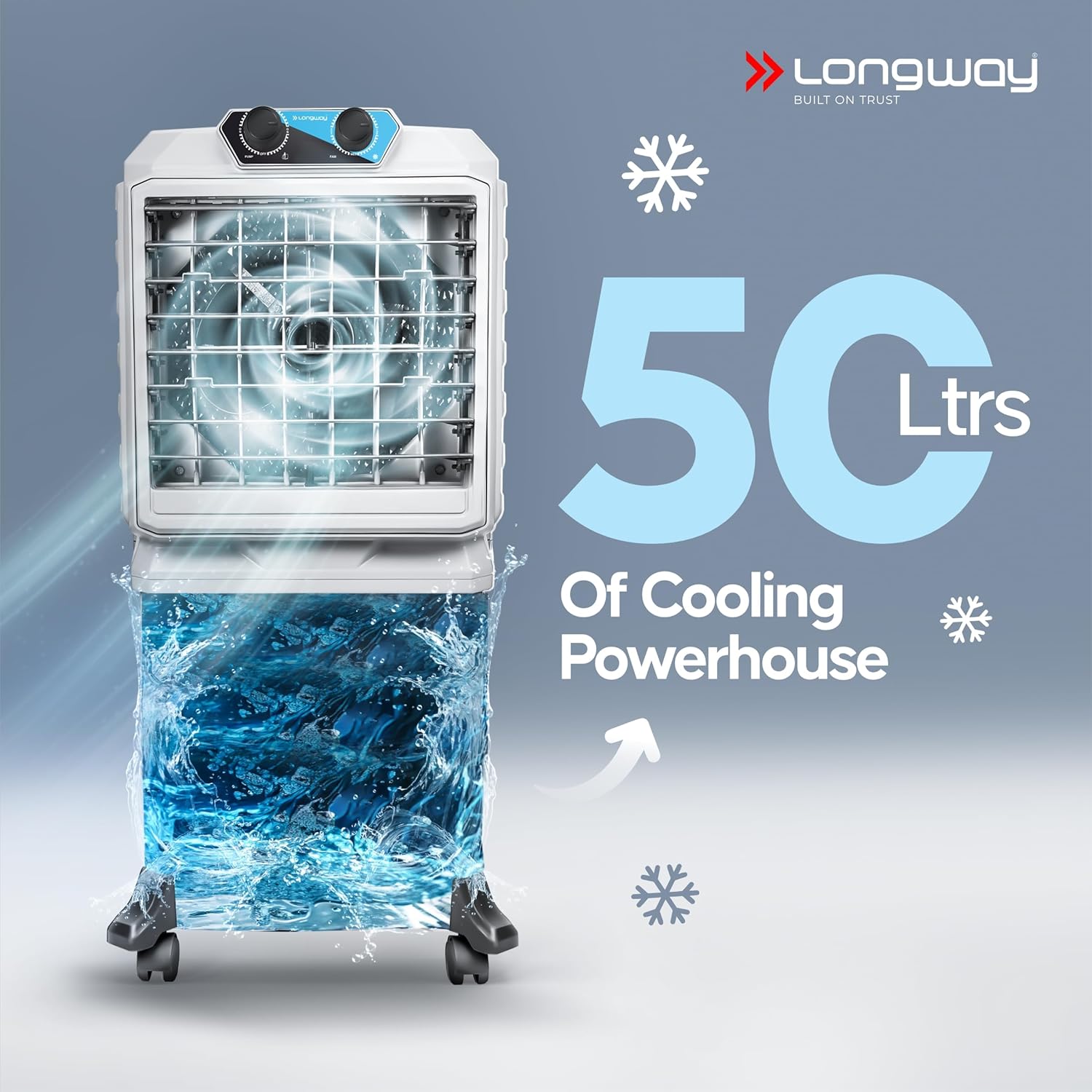 Diwali Offer Buy Now Longway Chill Pro 50 Ltr Portable Air Cooler For Home |