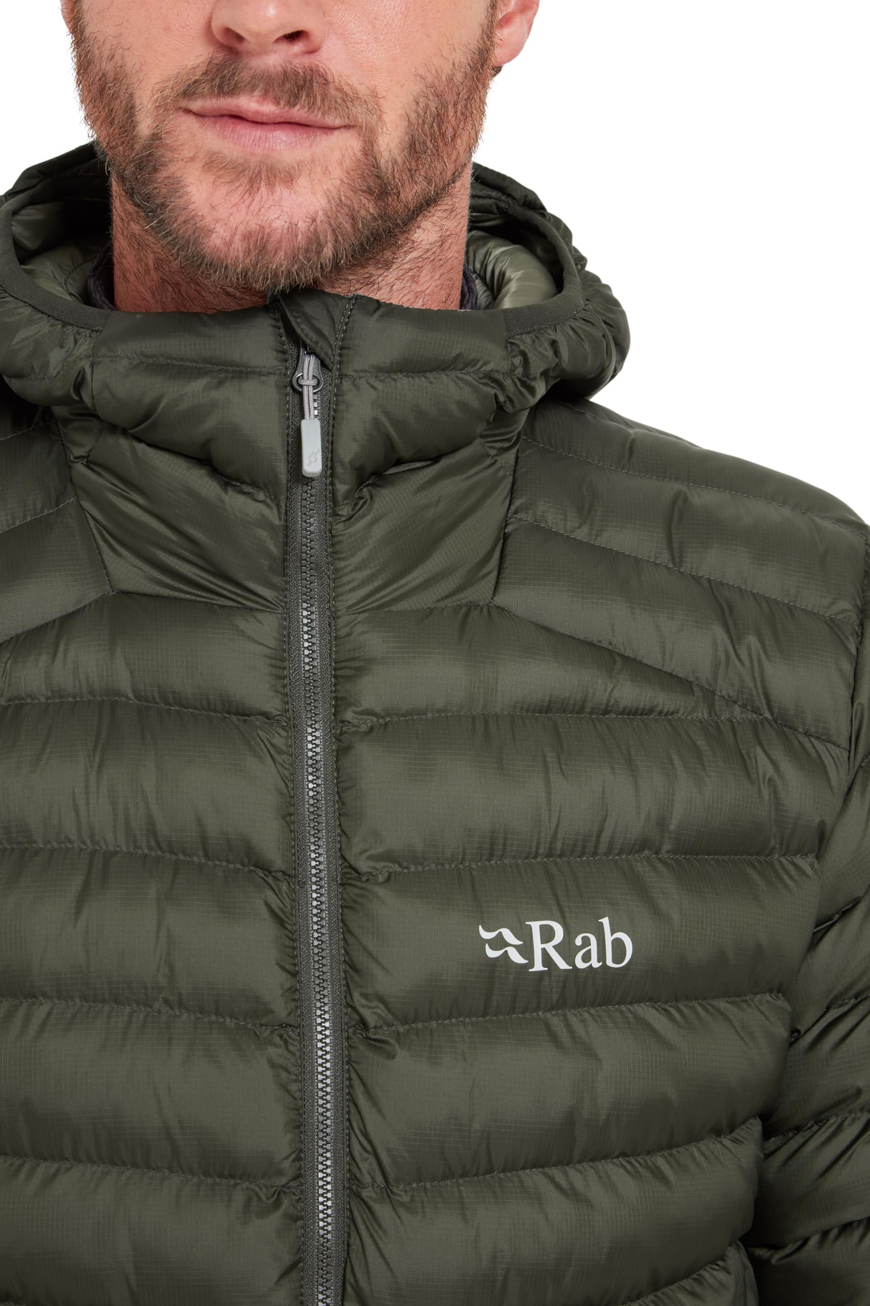 Rab Herren Cirrus Alpine Insulated Jacket, army, S | Leichter PrimaLoft Synthetik-Isolierung, Kapuzenpuffermantel, zum Klettern und Bergsteigen