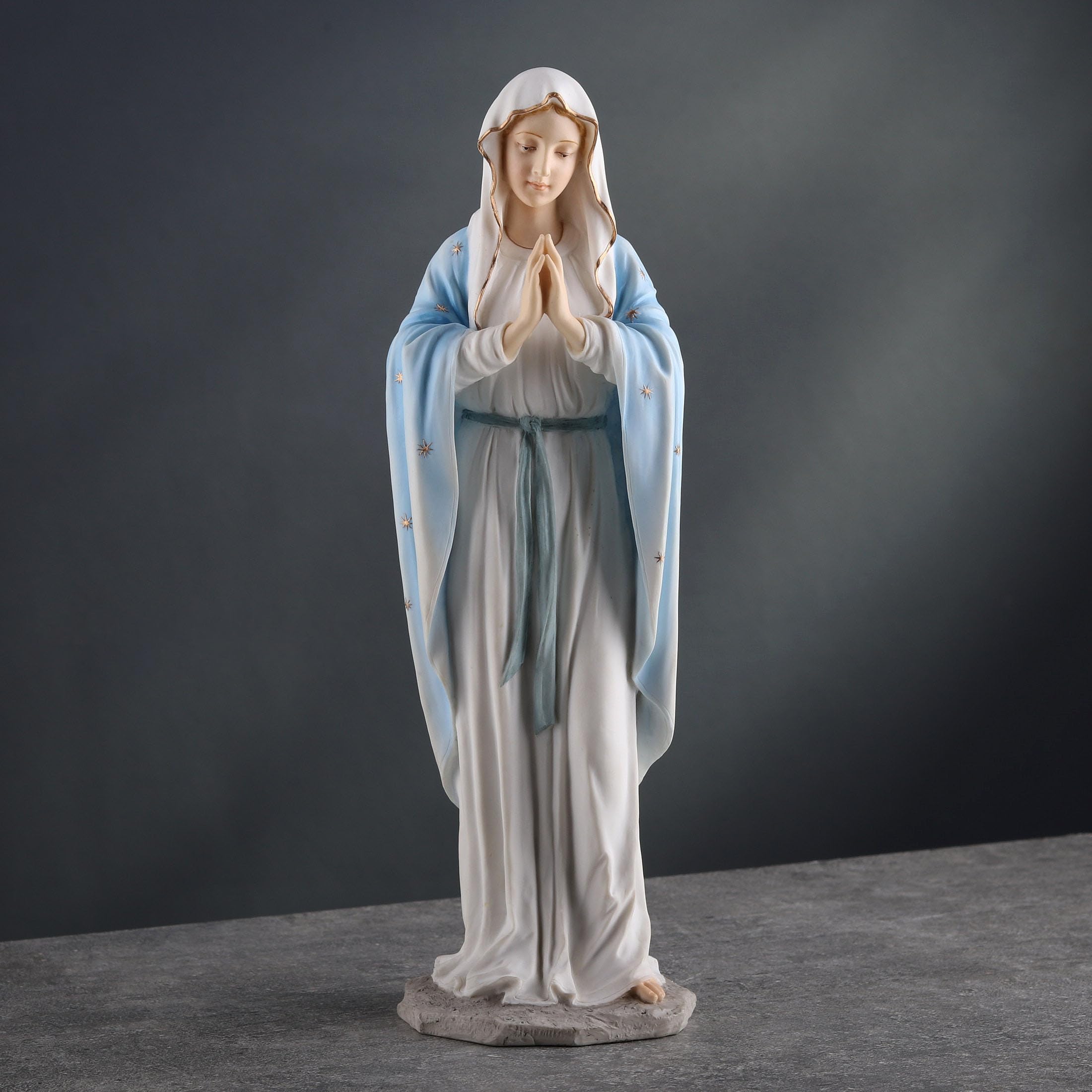 マリア様 Blessed Virgem Maria Nossa Senhora da Graça, 11 3/4 polegadas, cor