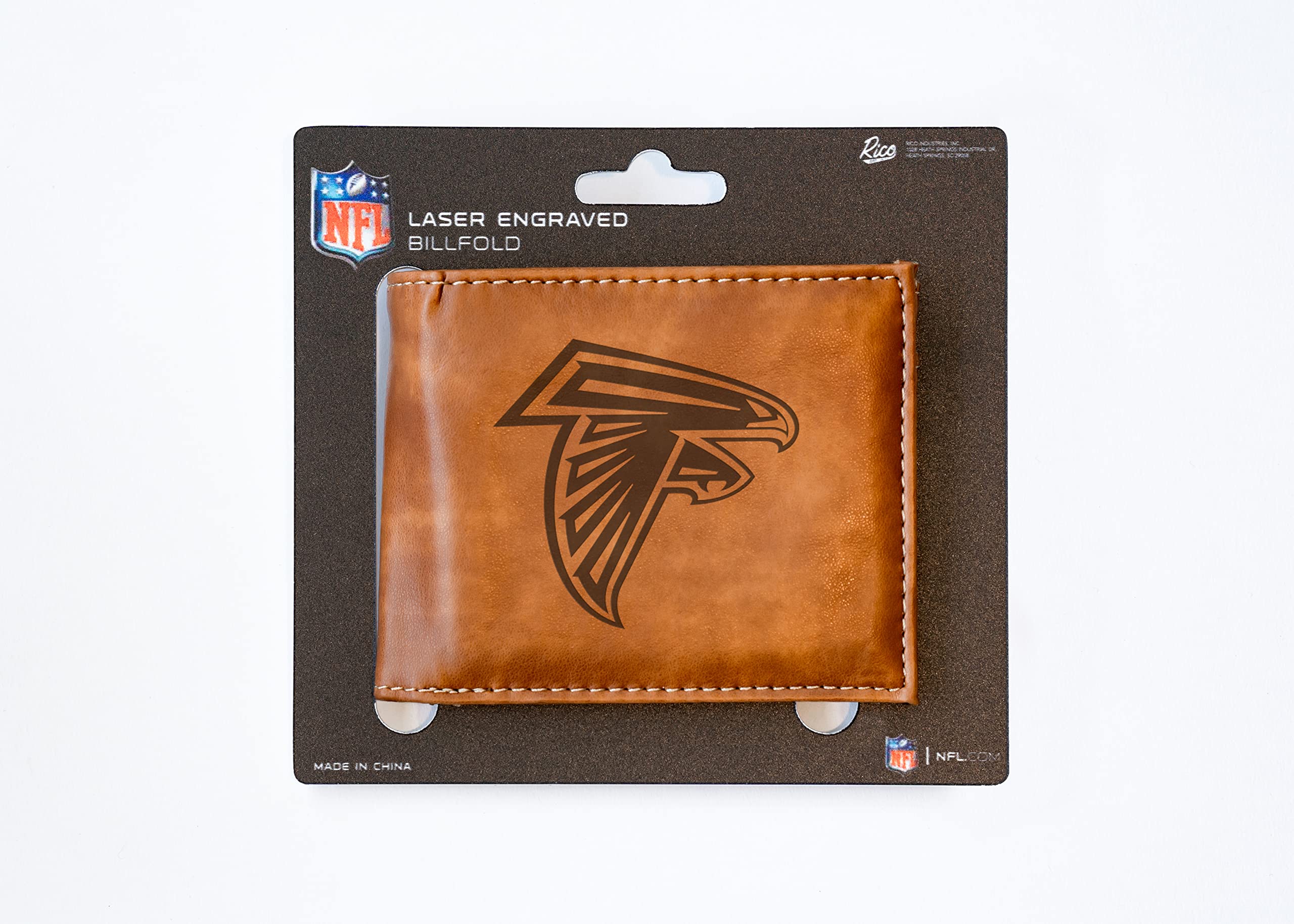 Rico Industries NFL Geldbörse mit Lasergravur, Braun
