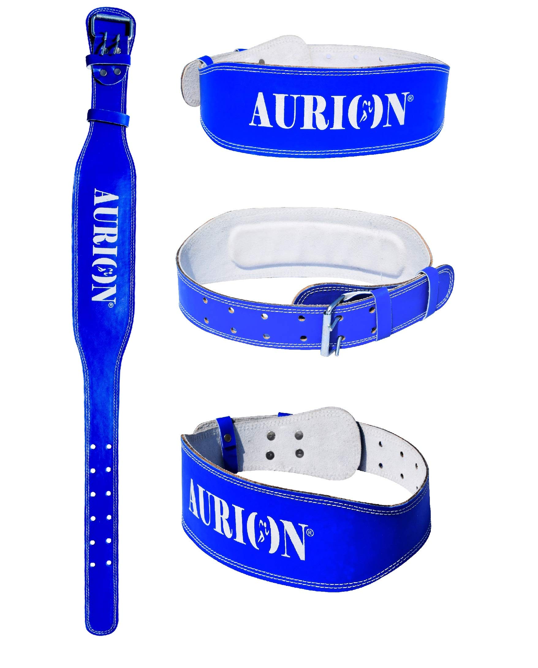 Aurion by 10 Club Premium Genuine Pro Leather Longlasting Weight Lifting Belt (Large, Blue, 1pc) Body Fitness Back Support Weightlifting Belt |Unisex (B07YS8V8FX) Amazon Price History, Amazon Price Tracker
