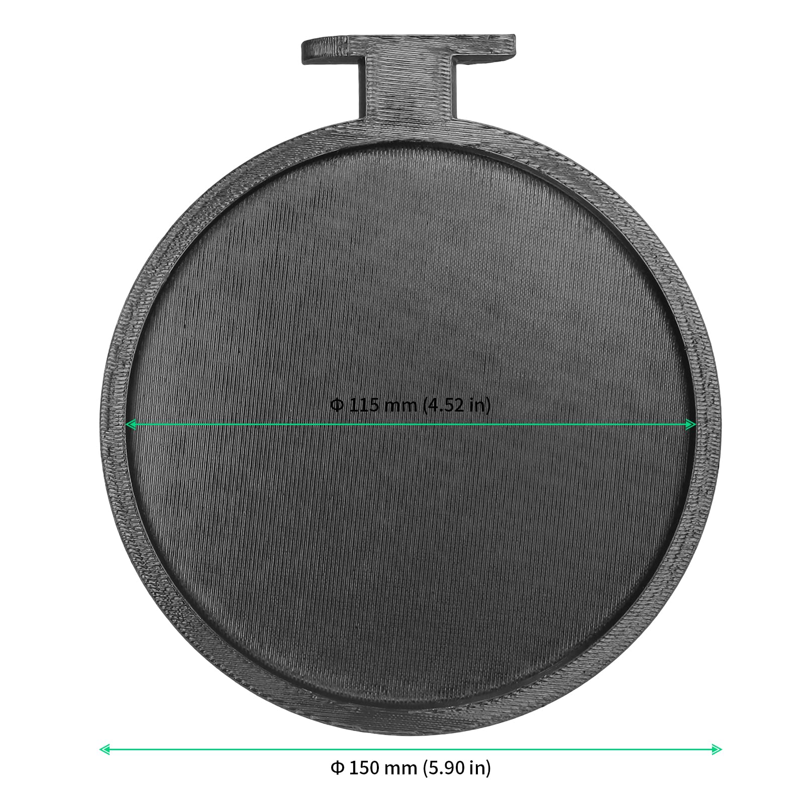 FUNSUEI Set di 4 Supporti Rotondi per Piante in Plastica, Anelli Portavasi Neri, Diametro 11,5 cm, per Vasi da Fiori da Interno ed Esterno