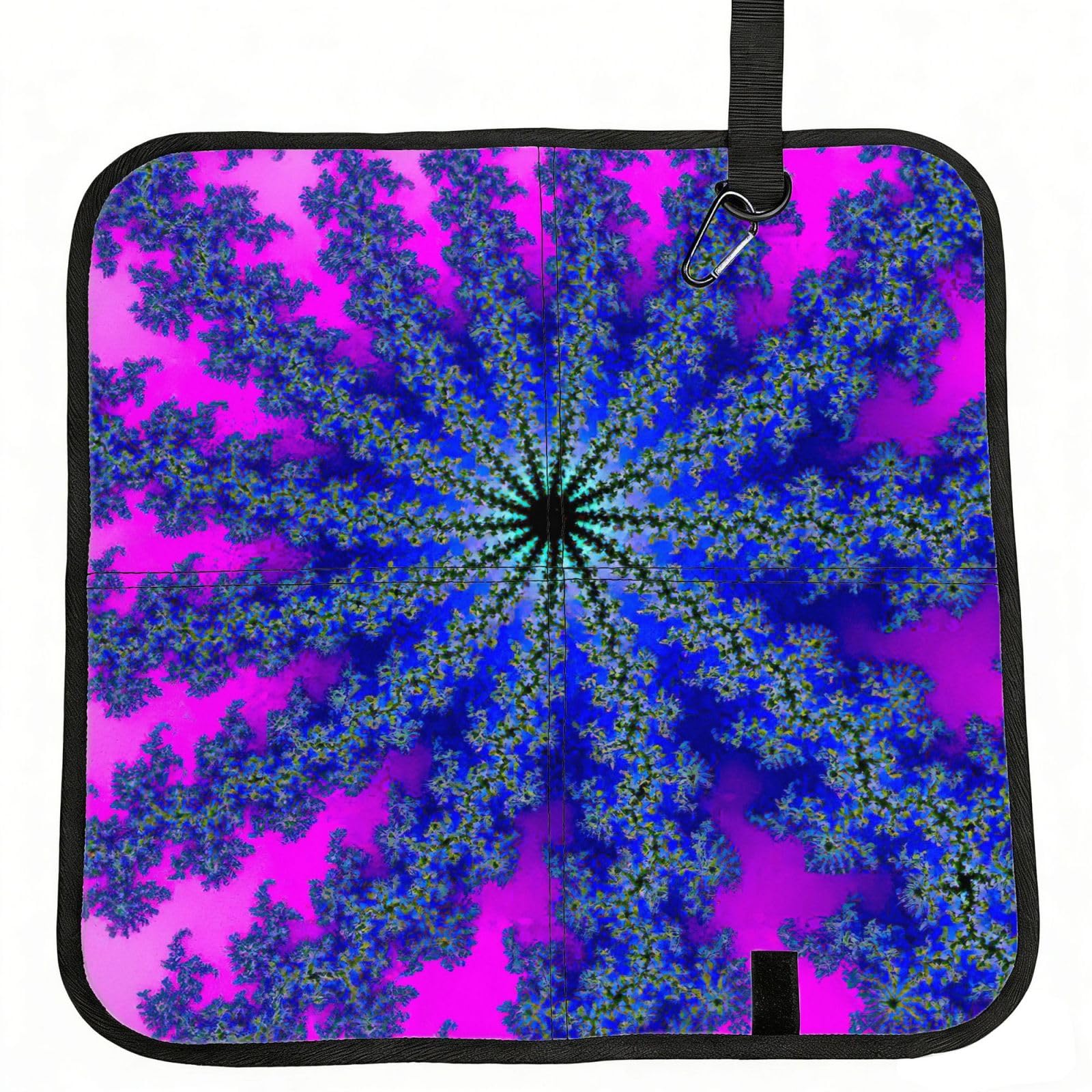 bghdfa Purple Photo In Tie Dye Print Outdoor Sitting Mat Waterproof Oxford Cloth Seat Cushion Folding Foam Camping Seat For Picnic