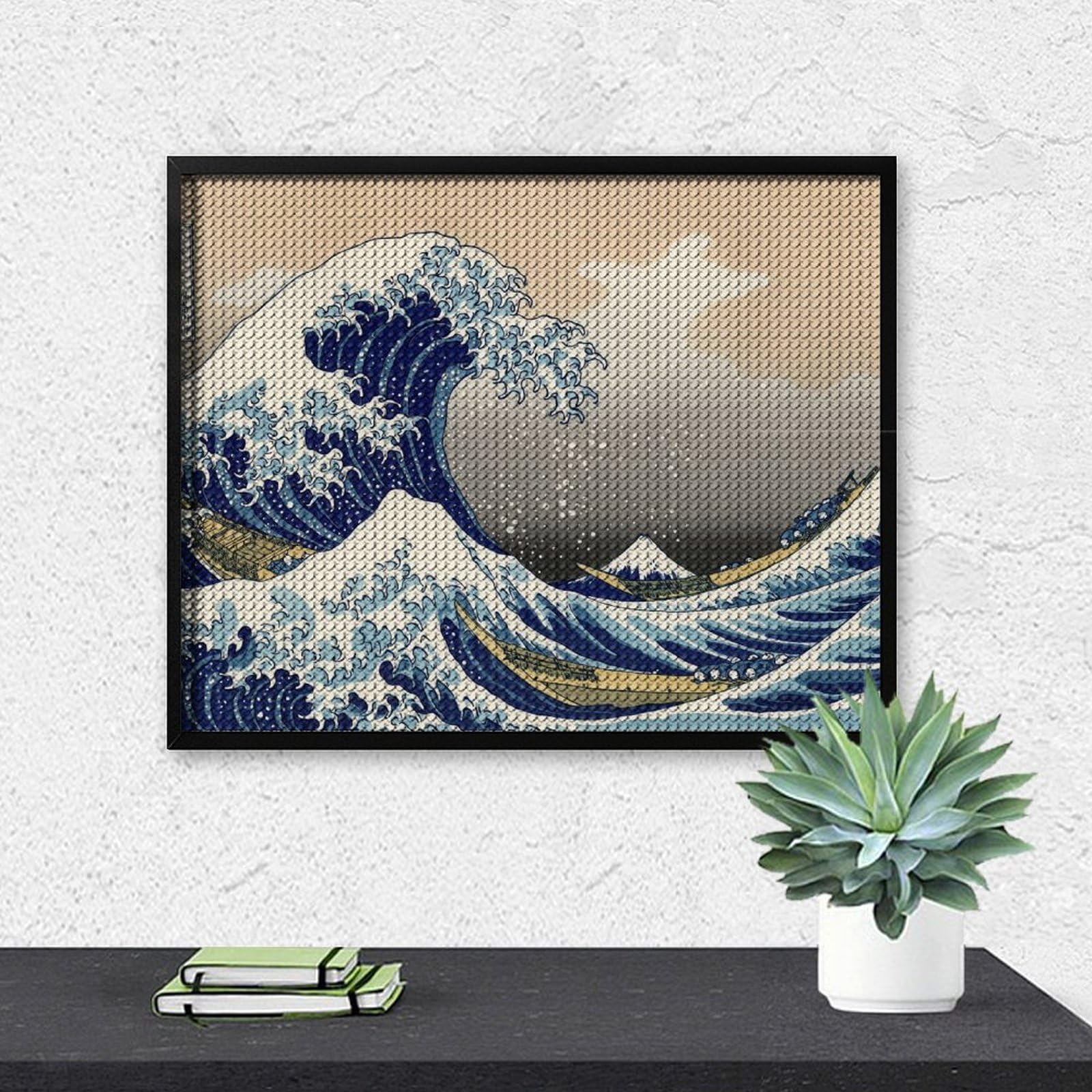 Amazon.co.jp: 葛飾北斎 富嶽三十六景 神奈川沖浪裏 ダイヤモンド