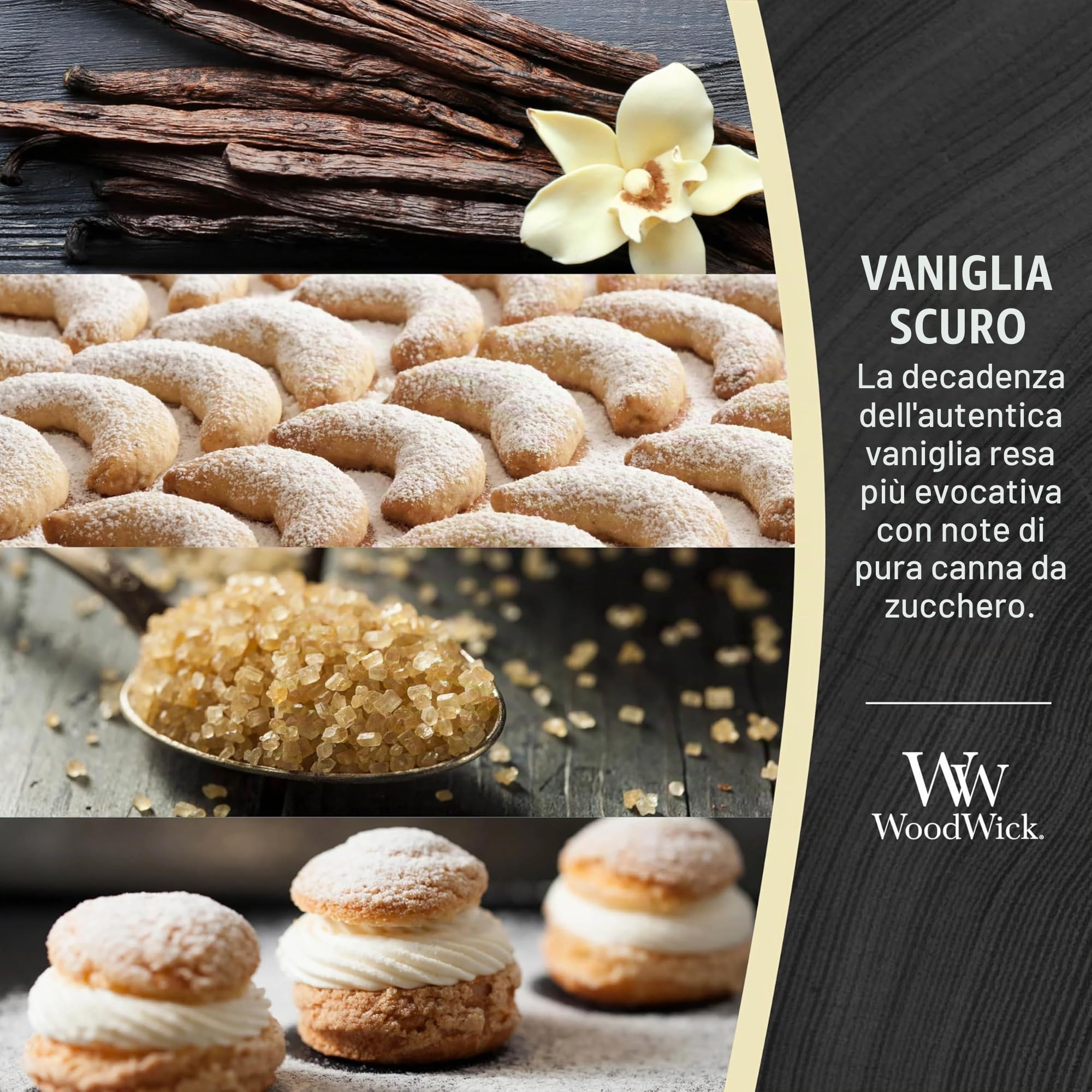 WoodWick candela grande profumata con stoppino scoppiettante | Vanilla Bean | Durata Fino a 130 Ore