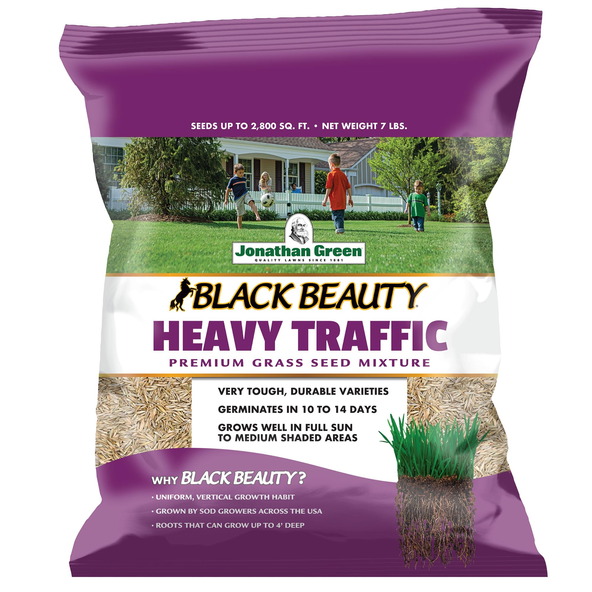Jonathan Green Black Beauty Heavy Traffic Grass Seed - 7 lb