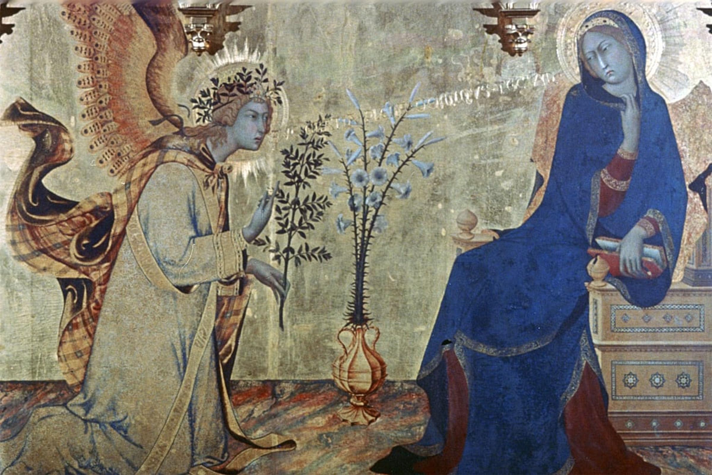 Toile l'Annonciation Simone Martini peinture murale de salon