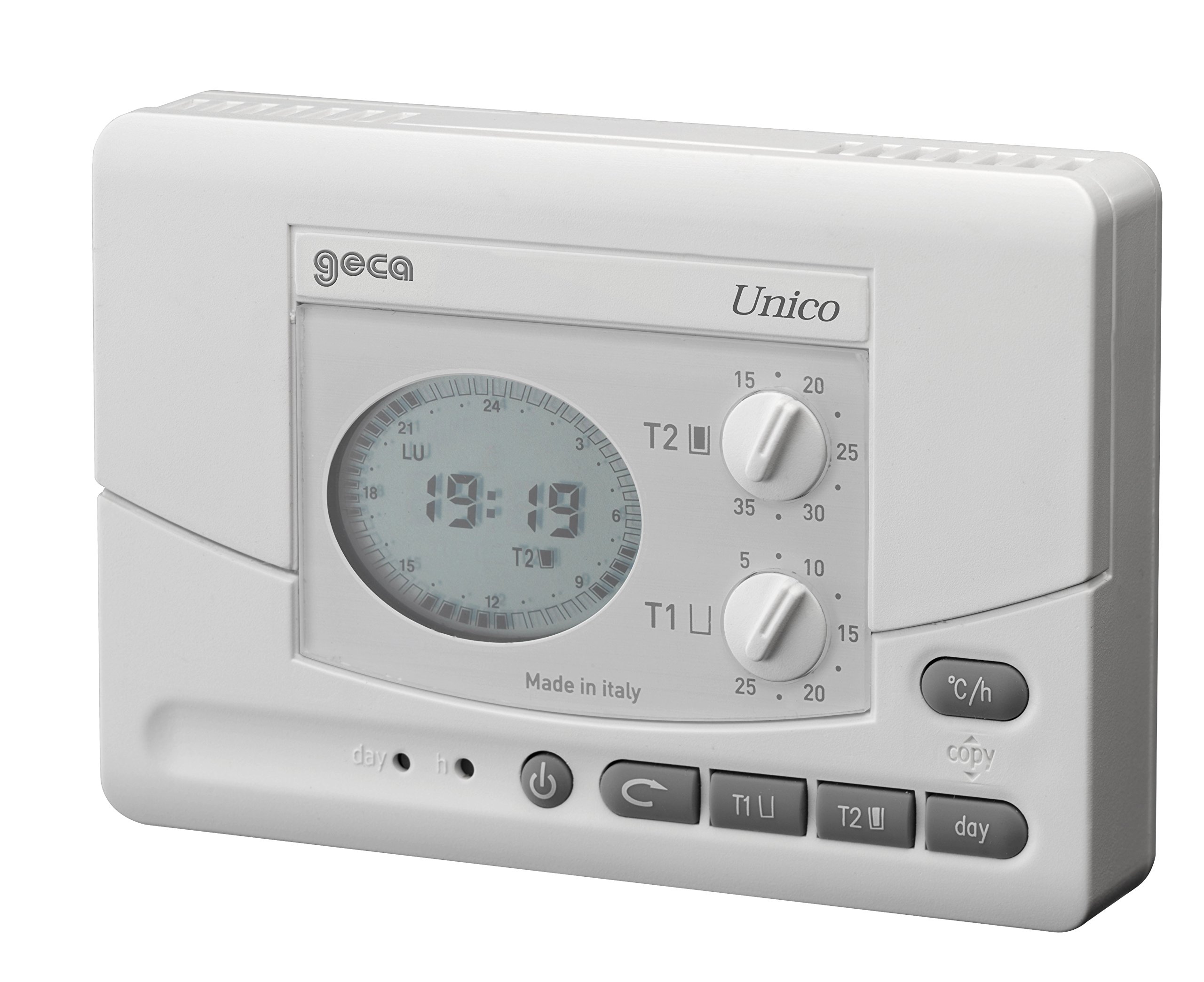 Cronotermostato da parete e semi incasso Unico BIANCO - GECA 33502108