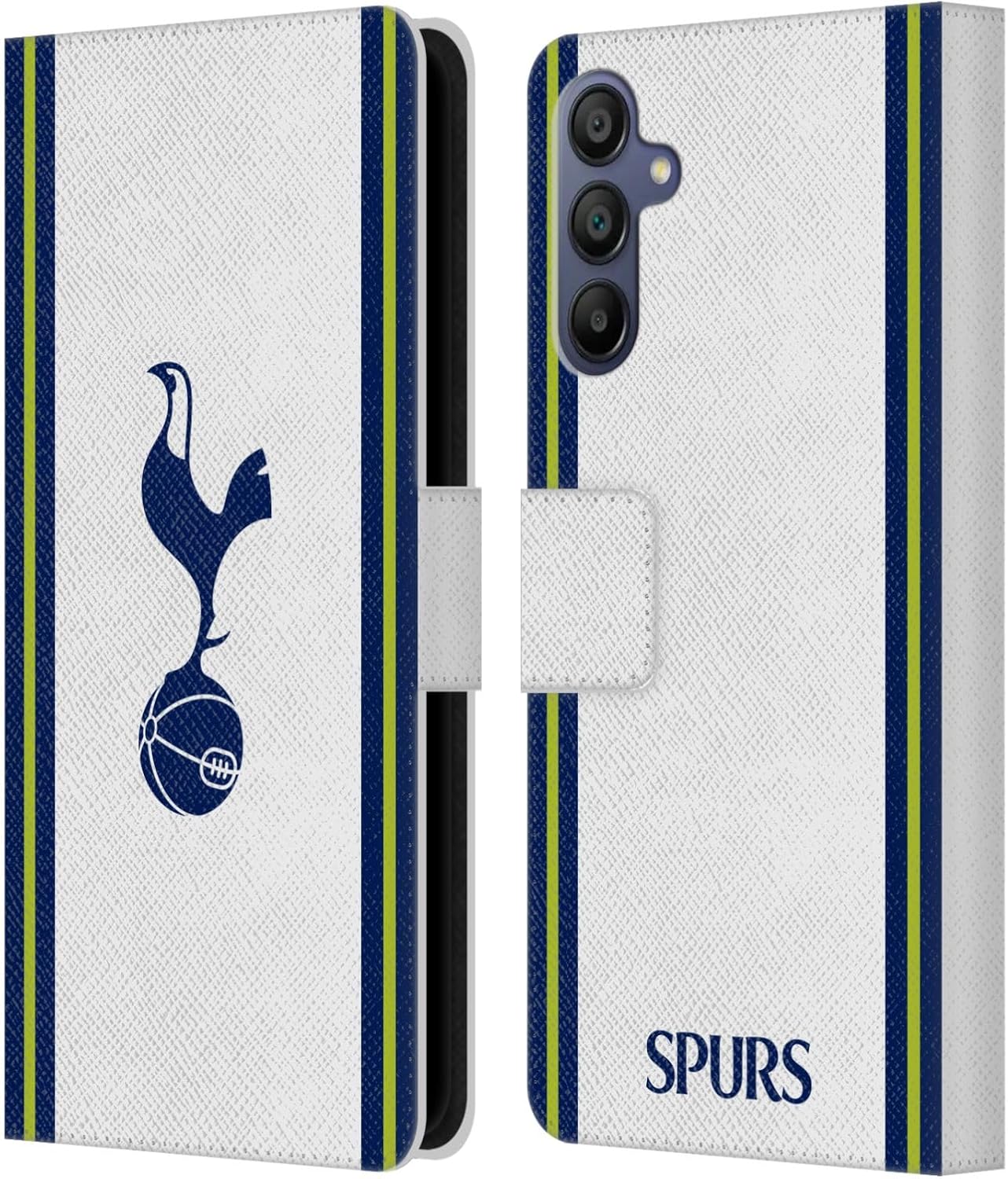 Head Case Designs Officially Licensed Tottenham Hotspur F.C. Away 2022/23 Badge Kit Leather Wallet Case Compatible with Samsung Galaxy A15