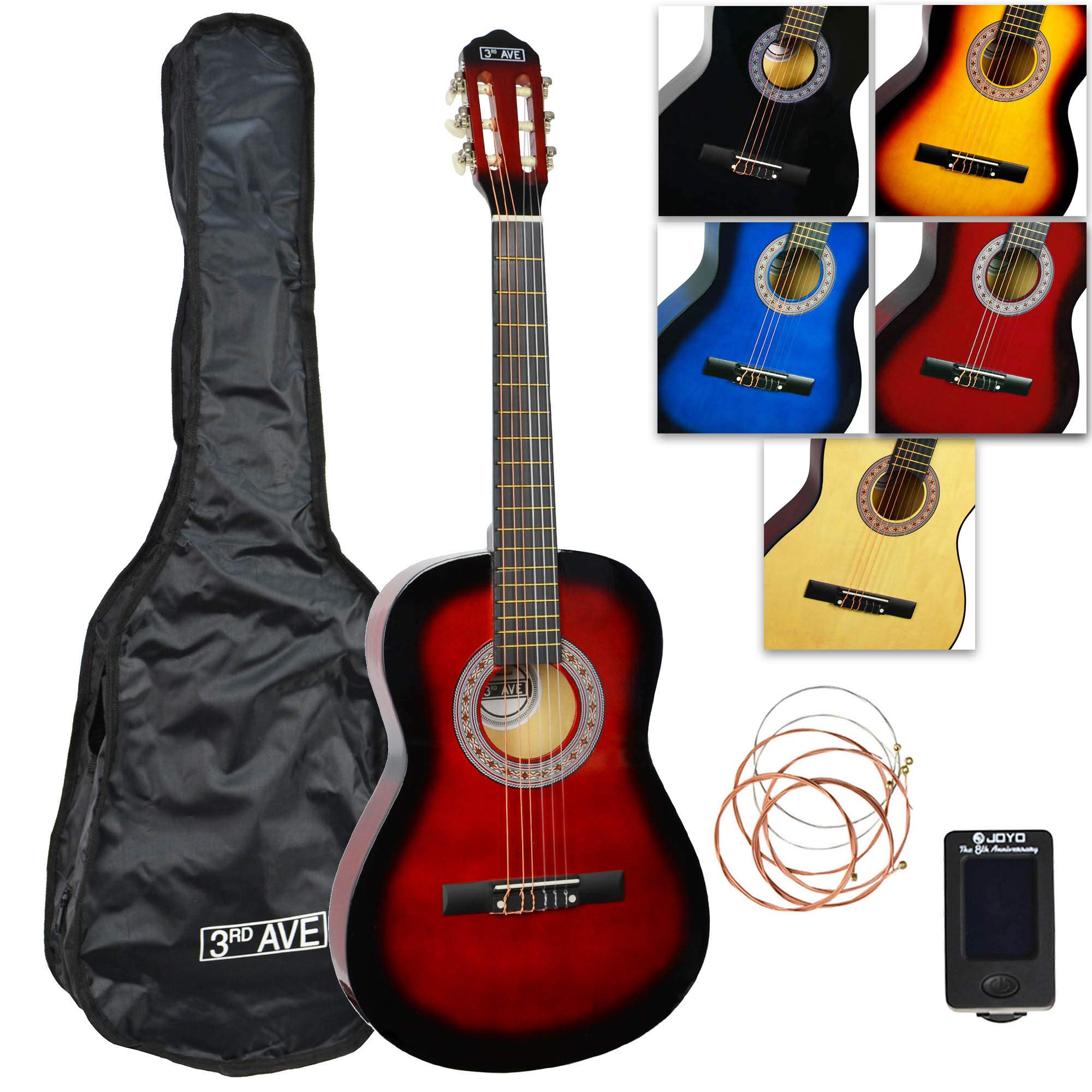 3rd Avenue3/4 Size Classical Guitar Pack - Redburst