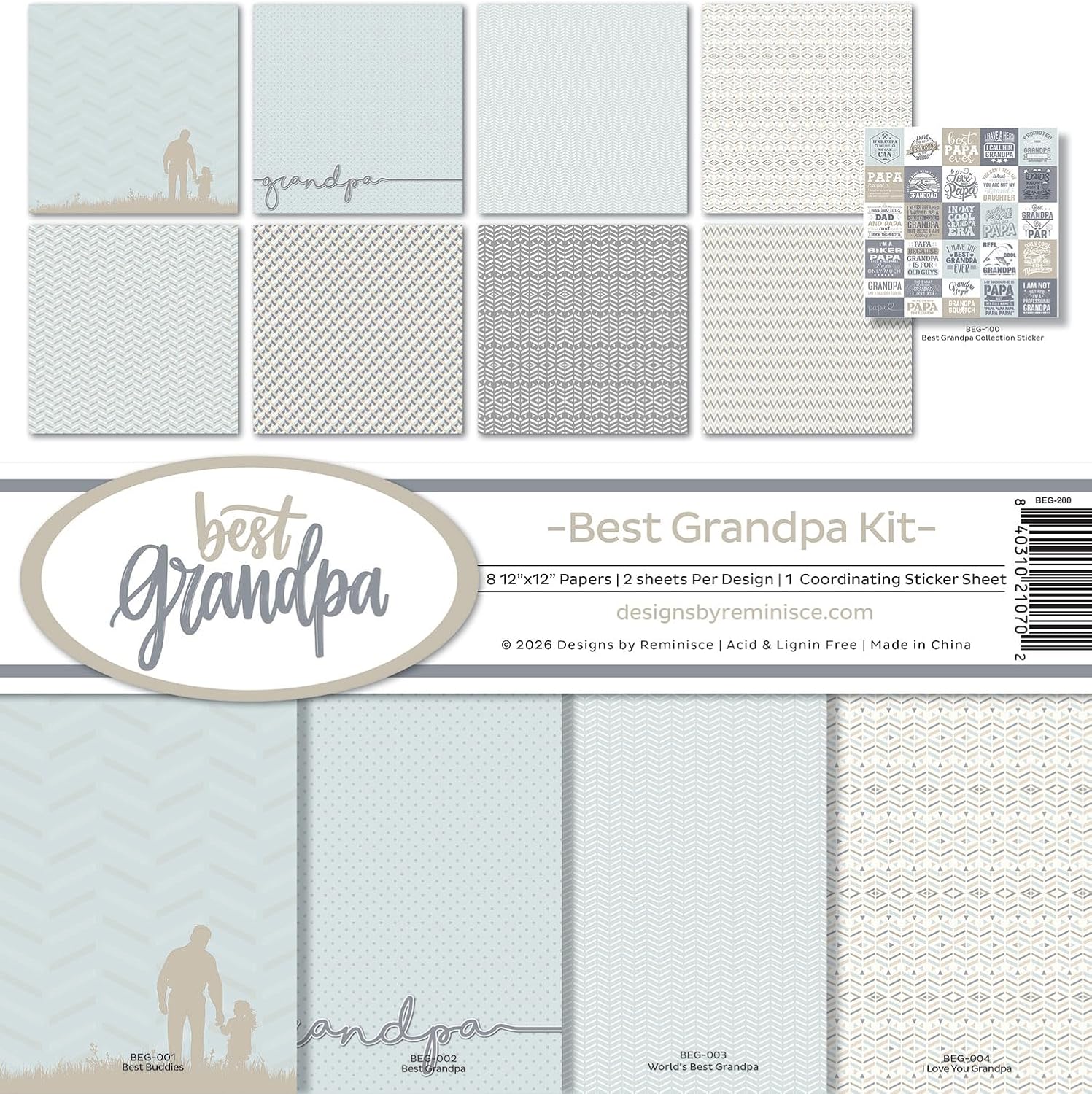 Reminisce Best Grandpa Scrapbook Collection