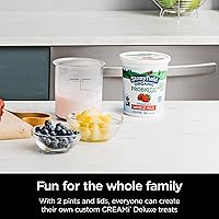 Vista 5 de Ninja Creami Deluxe - Paquete de 2 pintas compatibles con máquinas de helados Creami Deluxe serie NC500, pintas Ninja auténticas, sin BPA y aptas