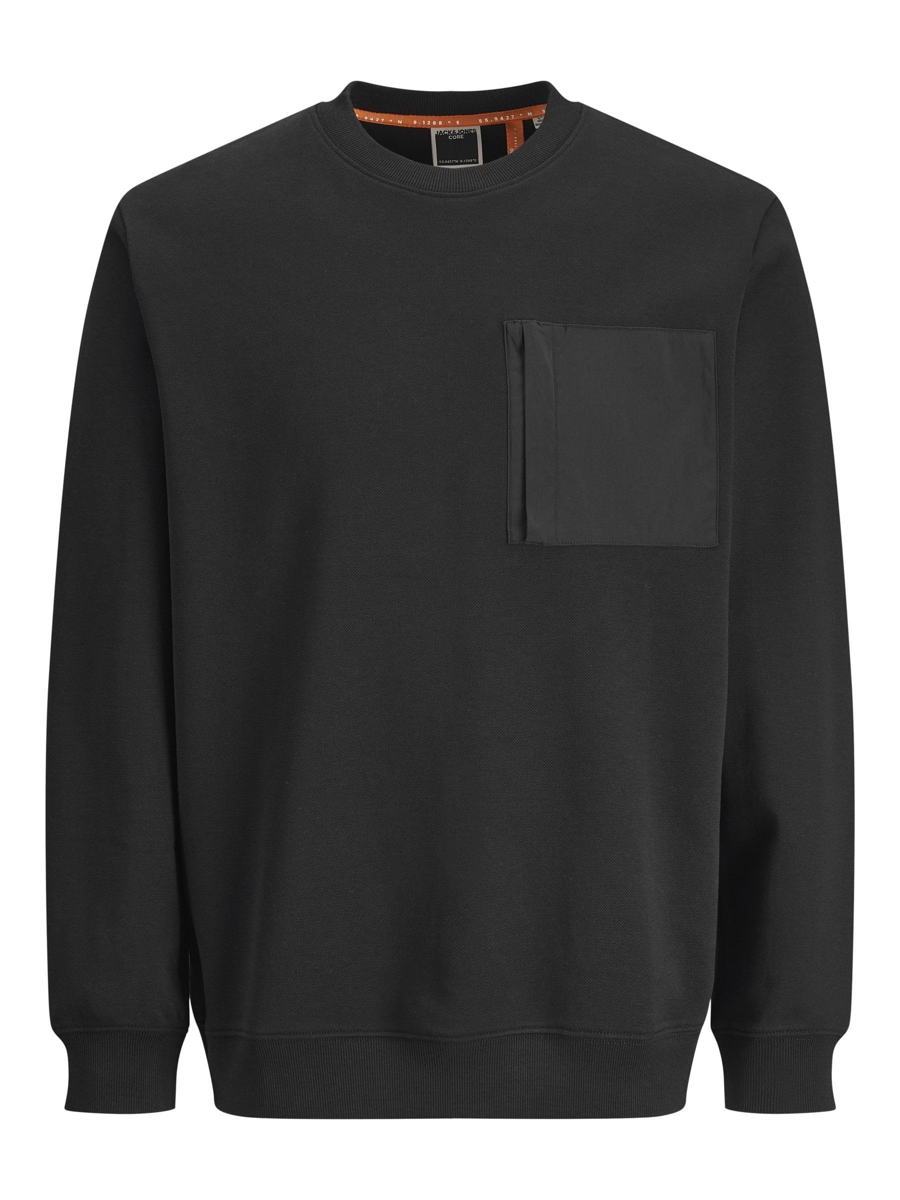 JACK&JONES Jcooutdoor Sweat Crew Neck, black, XL