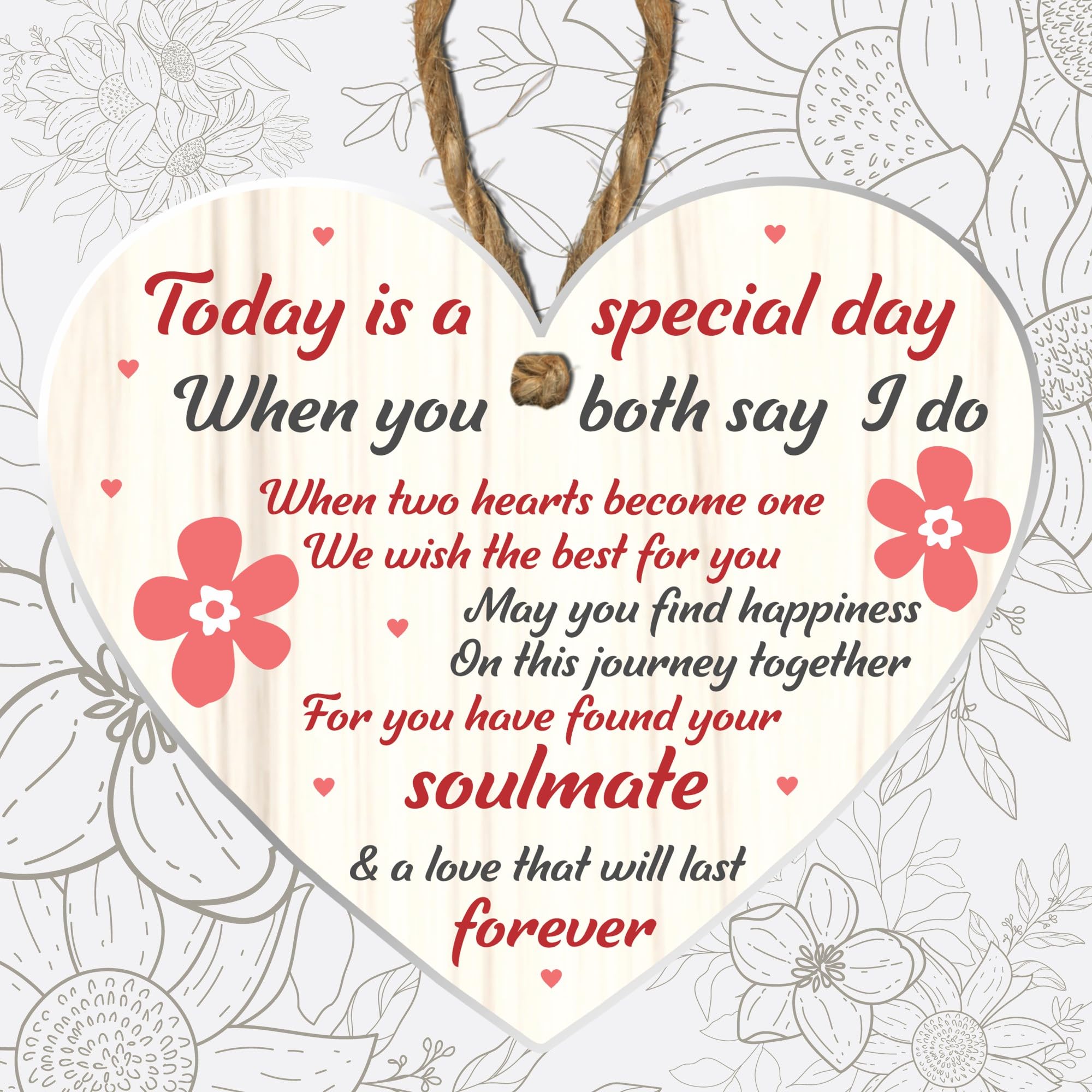 Mr and Mrs Wedding Gift Acrylic Heart Plaque, Bride and Groom Keepsake Soulmate Gift: A Keepsake to Celebrate Love - Image 2