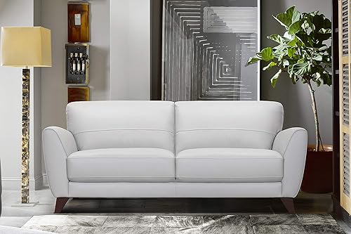 Miniatura 2 de Armen Living Sofá de cuero Jedd, gris paloma