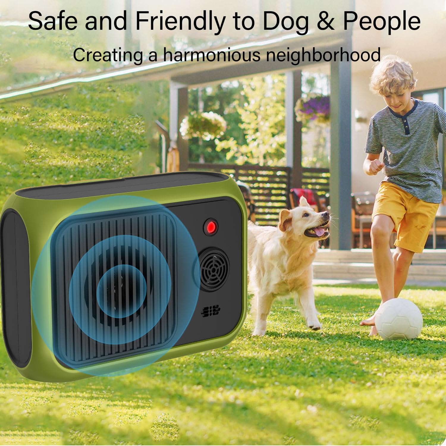 Dispositivo antiladridos para Perros, Recargable para Perros pequeños, medianos y Grandes, Dispositivo antiladridos ultrasónicos, 2 Modos Ajustables, Dispositivo antiladridos automático