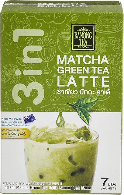 Ranong 3-in-1 Matcha Green Tea Latte - 7 Sachets | Matcha Cafe Near Me