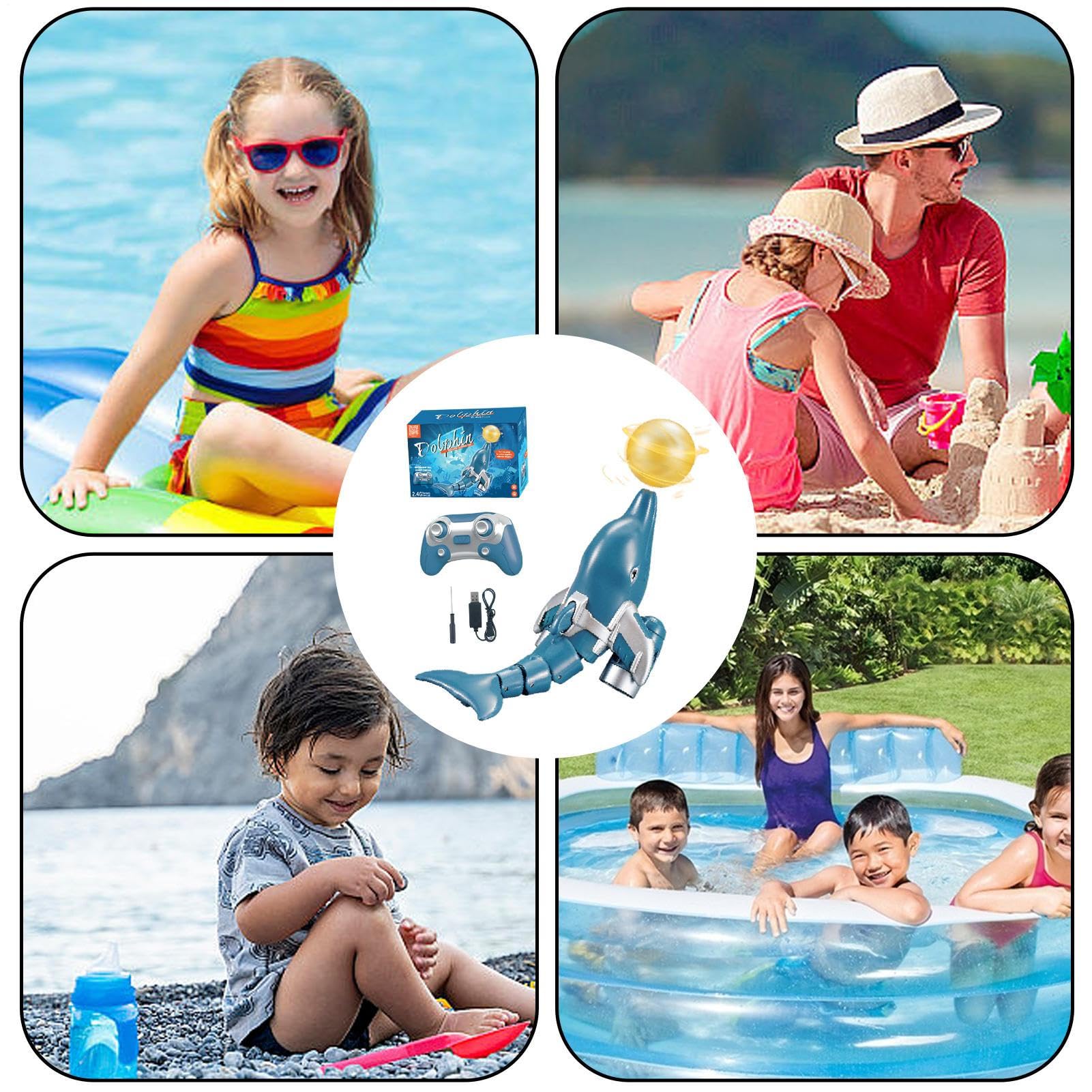 Wasserspielzeug für Kinder, Wasserspielzeug für RC-Boote, realistischer RC Delphin in Delfinform, multidirektionale Steuerung mit hoher Simulation