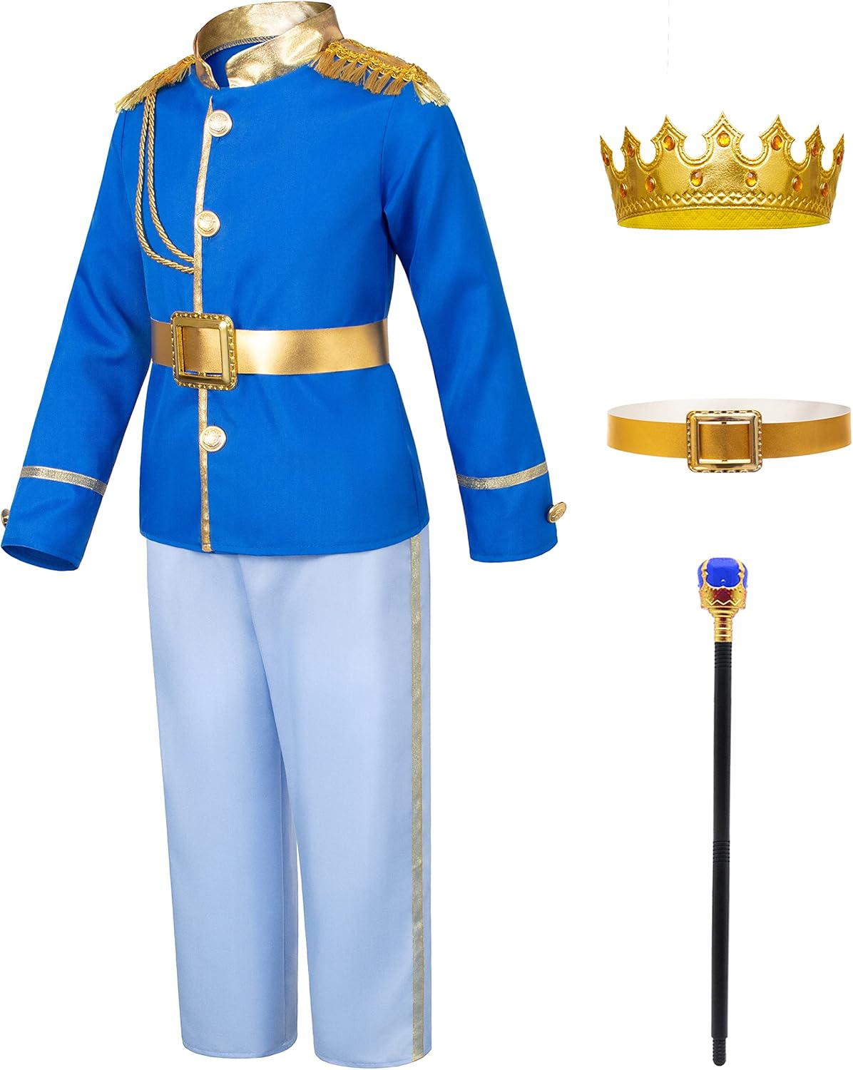 Prince Charming Costume for Kids Boys Royal Prince King Outfit Party Cosplay 4-13 Years - Image 3