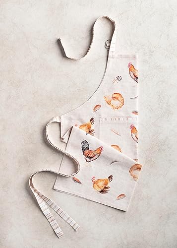 Miniatura 5 de Maison d' Hermine Delantal 100% algodón 1 pieza correa ajustable para el cuello delantal con bolsillo central para el hogar, cocina - primaveraverano