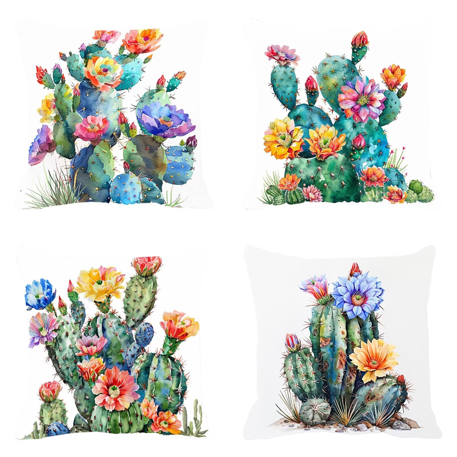 Housse coussin exterieur impermeable en velours doux 50x50cm
