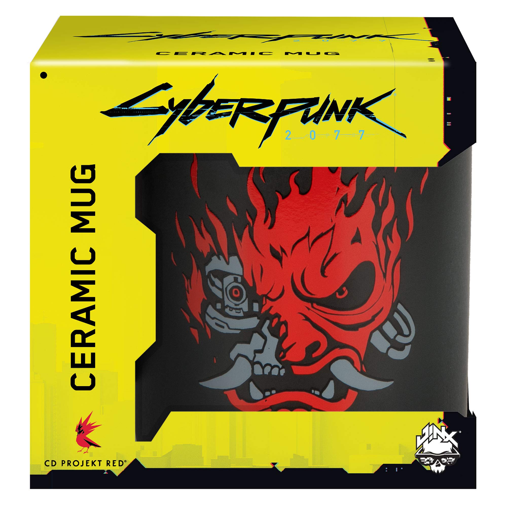 ジャザサイズ　ハートロゴタンク JINX Cyberpunk 2077 Samurai Logo Ceramic Coffee Mug, 11 Ounces