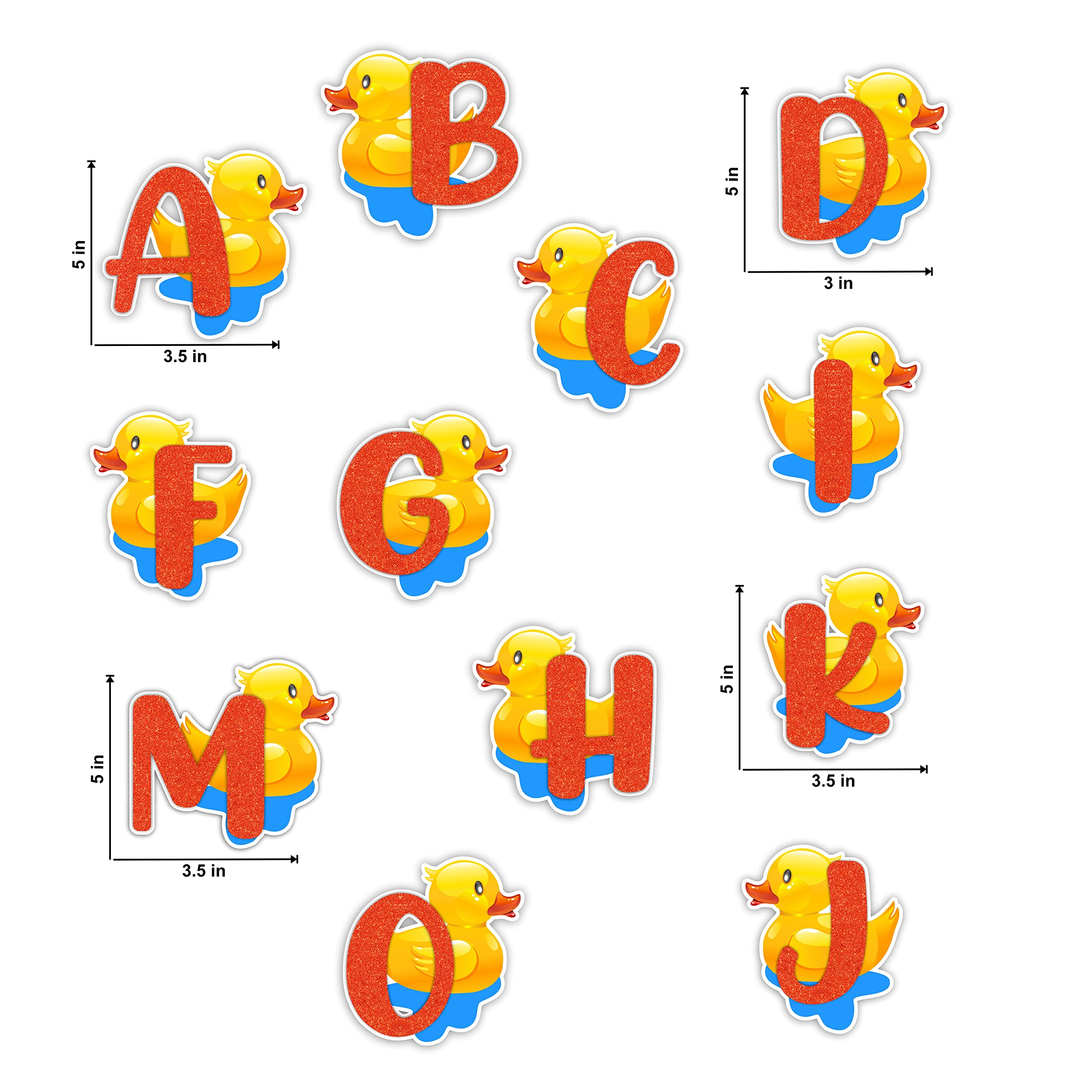 Seyal® Cartoon Duck A - Z Alphabet Wall Sticker, Small - Image 3