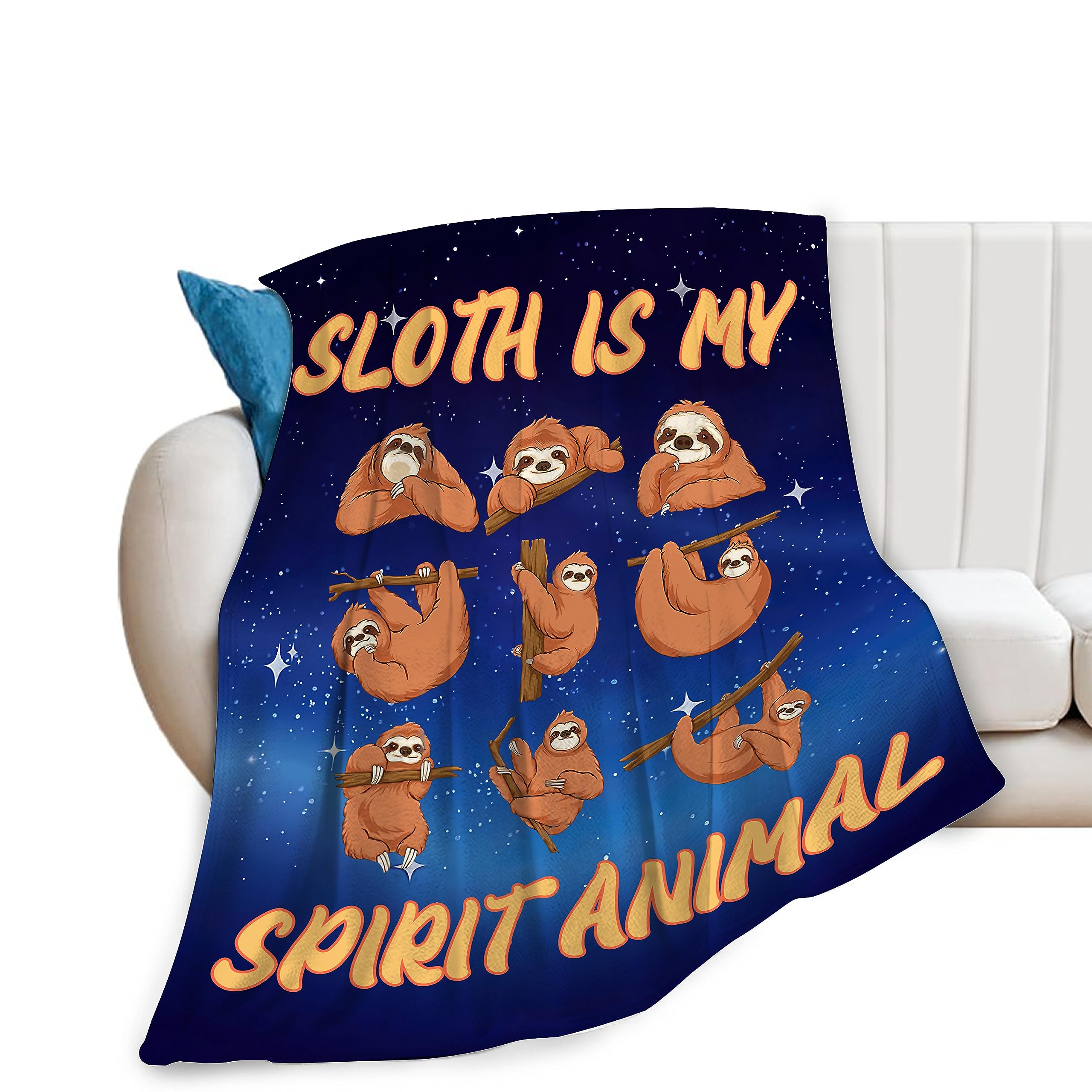 Sloth Blanket Cute Sloth Fleece Throw Blanket Fuzzy Plush Super Soft Cozy Warm Sloth Blanket Gifts for Girls Boys Kids Women Bed Decor 40"X50"