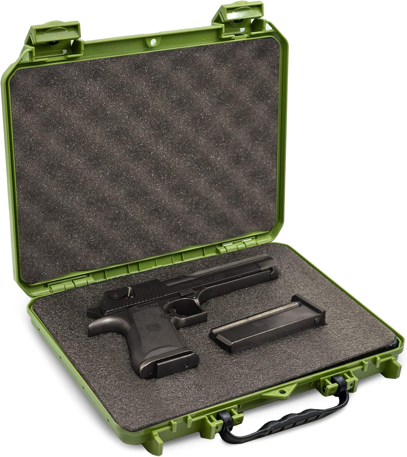 Evergreen 2 Pistol 4 Magazine Locking Discrete Compact Storage Protective Case - CCW/Travel Safe/Mil Spec/Waterproof/USA Made - for Pistol/Firearm Storage and Carry