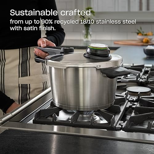 Miniatura 5 de Fissler Vitavit - Juego de olla a presión y sartén prémium con inserto de vapor, 2.6 cuartos y 6.3 cuartos de galón