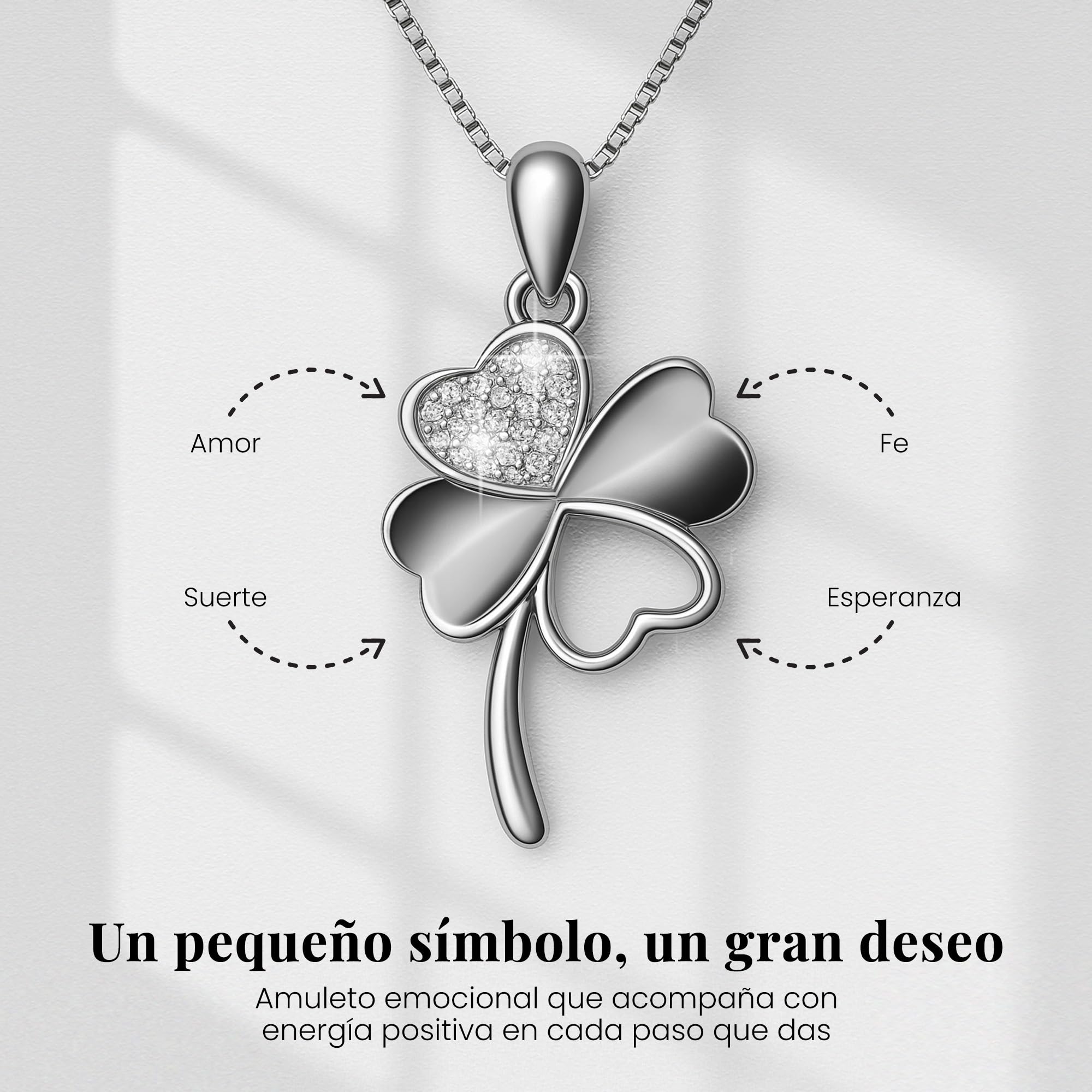 Collar Mujer Plata de Ley 925, Colgante Mujer, Regalo Aniversario Pareja, Regalo Cumpleaños Madre, Amiga, Novia, Hija, Esposa, hermana, Cumpleaños o Navidad, Cadena Plata