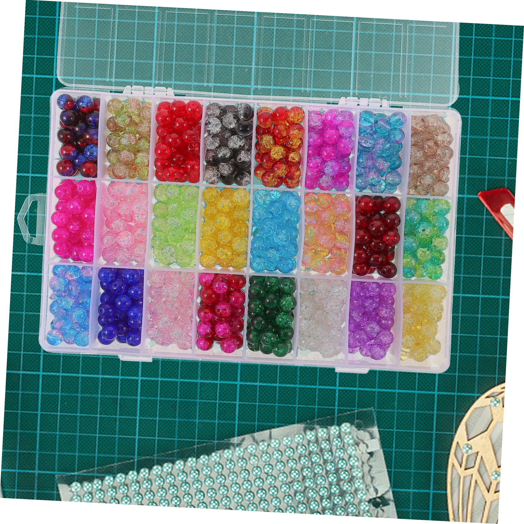 Cuentas de Vidrio para Joyería 1200 Piezas en Caja