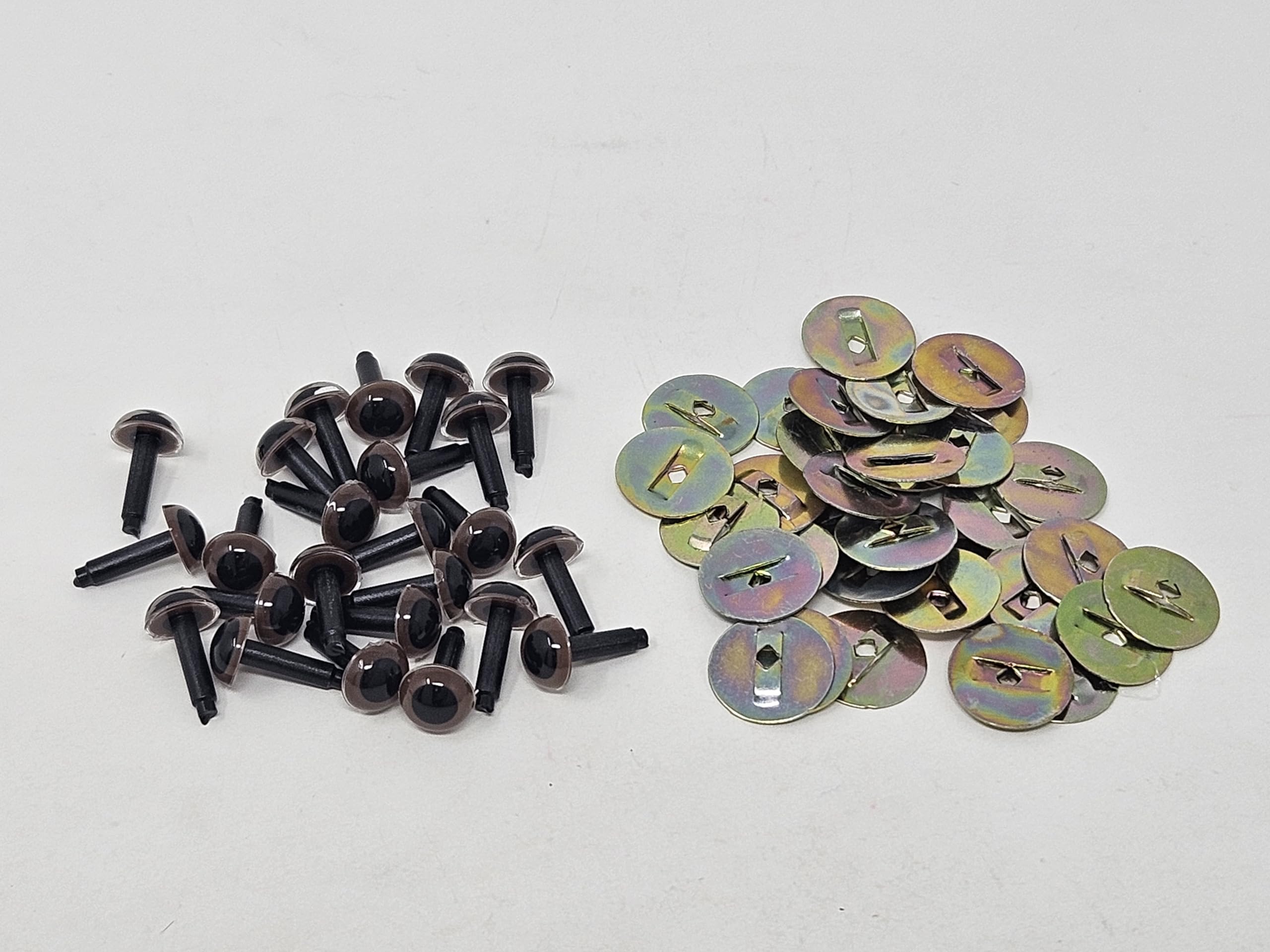 Pair of Zim's 6mm Koala Bear Eyes Plastic Safety Eyes for Craft Amigurumi Dolls or Puppets (Pack of 12) (Brown)