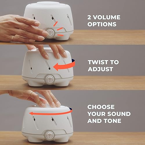 Miniatura 7 de Yogasleep Dohm (gris) La máquina original de ruido blanco, relajante sonido natural de un ventilador real, cancelación de ruido para privacidad en