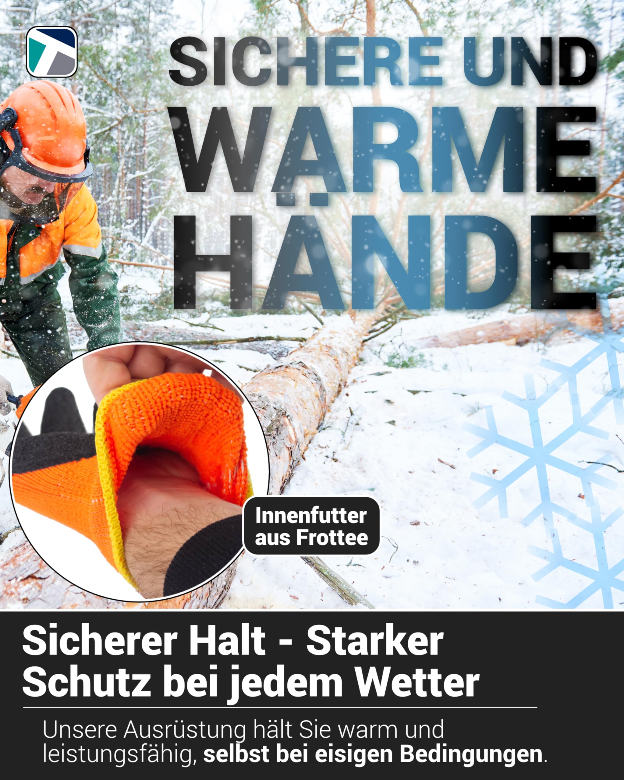 Trevendo Gants d'hiver 24 paires - gants isolants avec revêtement en latex - protection contre le froid - gants de sécurité - gants de travail - temps froid - utilisation polyvalente - taille 9