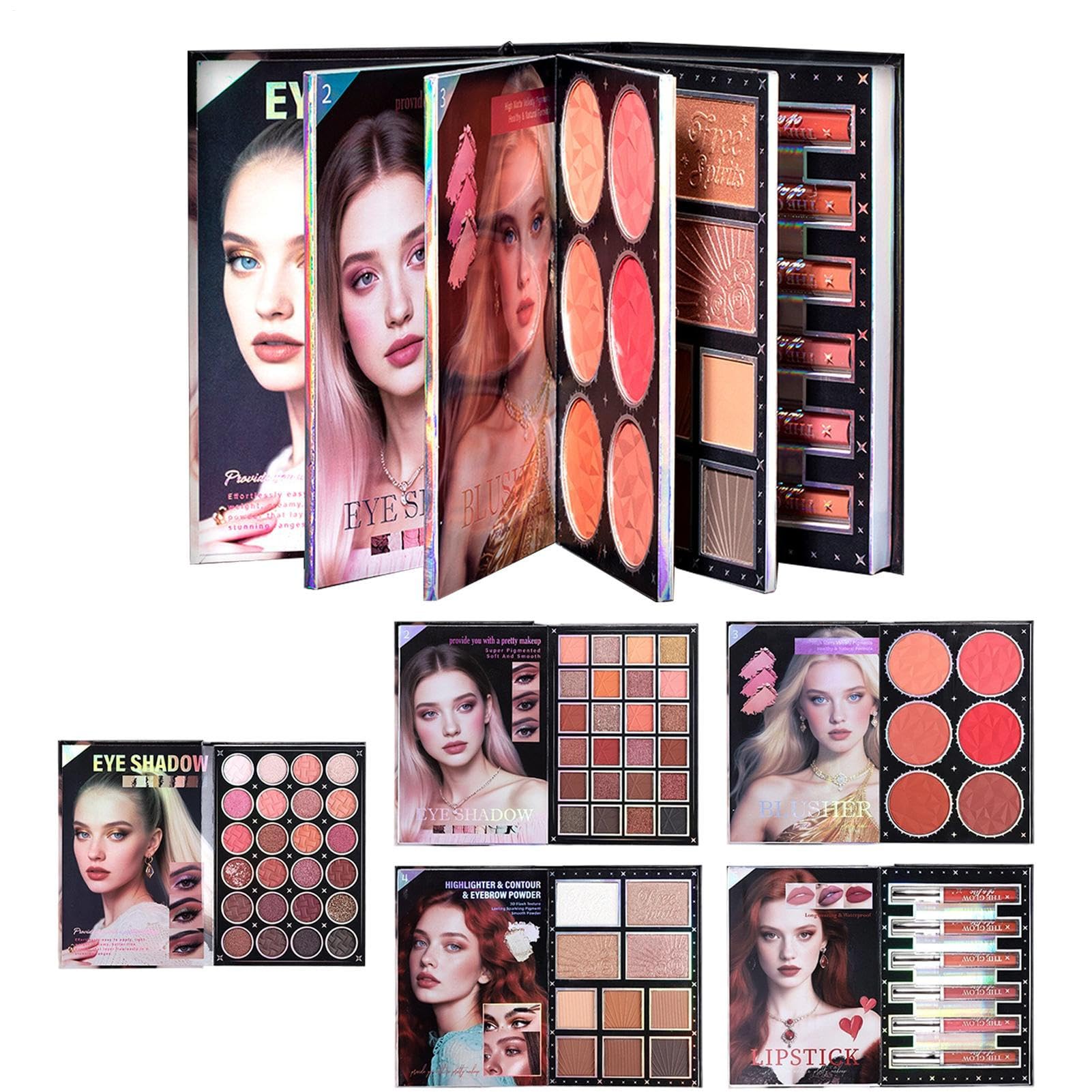 Palette Per Il Viso Cosmetici A Lunga Durata | Palette Per Illuminante Fard E Rossetto Per Uso Quotidiano Feste Viaggi Vacanze Compleanni Scatti Fotografici Lavoro