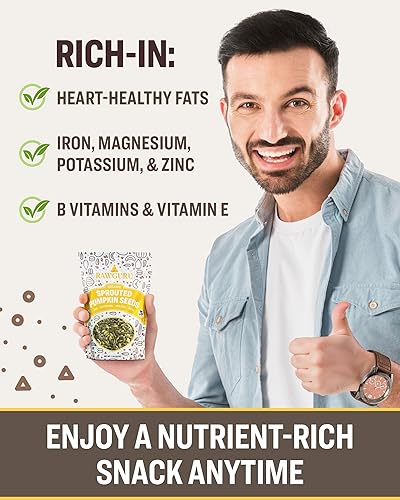 Miniatura 3 de RawGuru Semillas de calabaza germinadas orgánicas, semillas de calabaza para comer, 16 onzas, paquete de 2