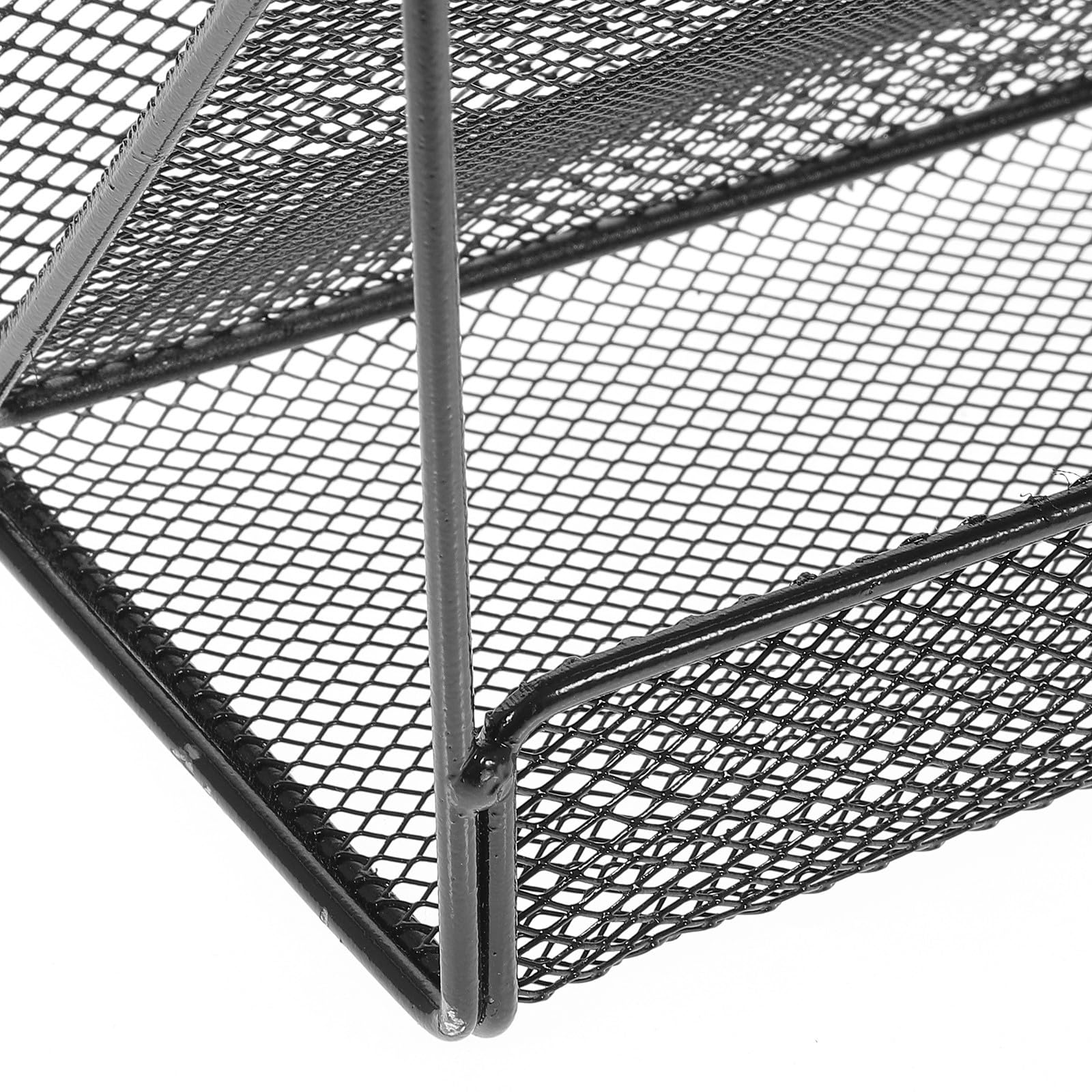 Revistero de Pared de Hierro Negro con Compartimentos Múltiples