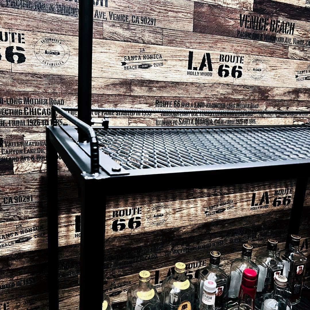 植物棚、高さ調整可能ダクトレール付！アイアンラック ハンドメイド