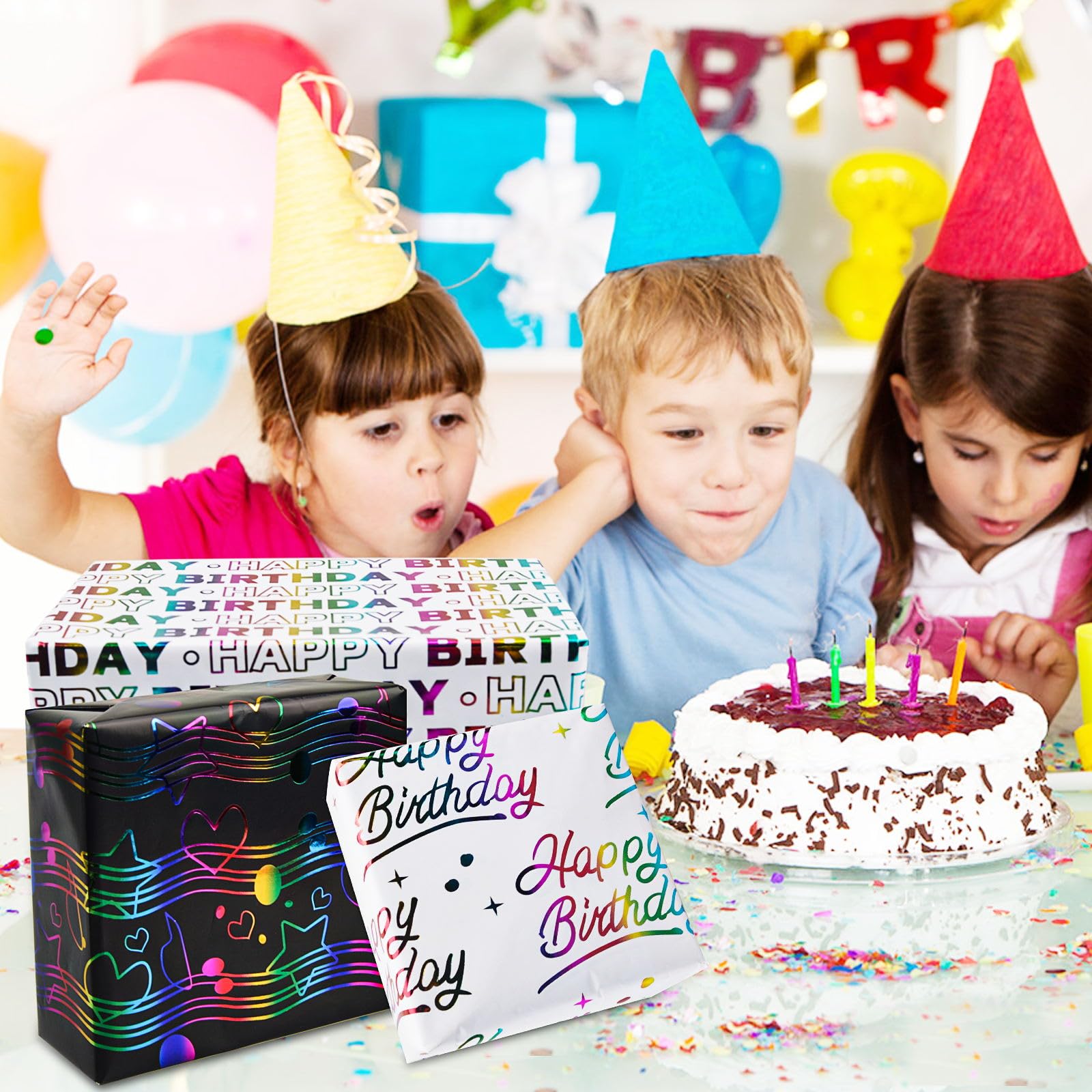 Set Di Carta Da Regalo Riciclabile Con Numeri Di Compleanno - Foto 14