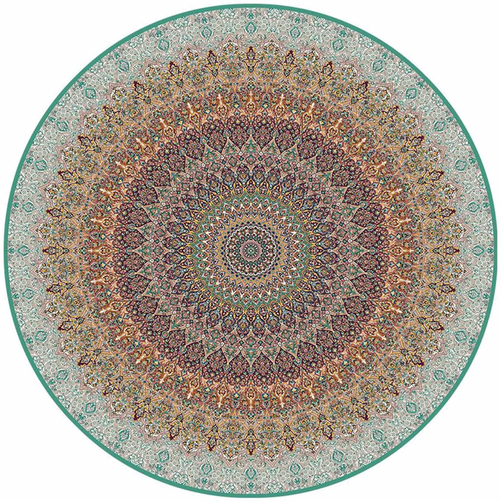 Tapis pour chambre circulaire lavable en machine pour un entretien facile