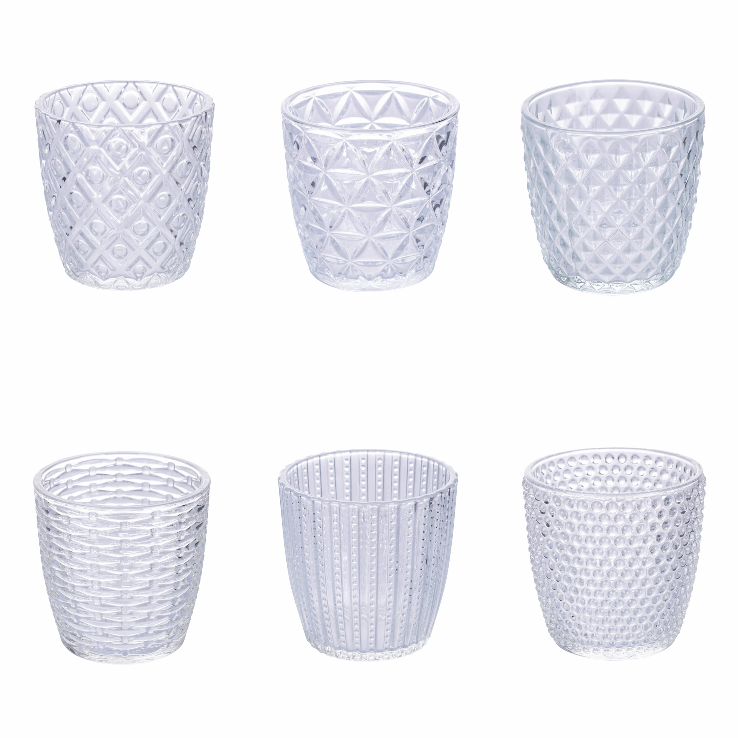 Villa d'Este Home Tivoli Set of 6 Geometrie Clear Water Glasses 380 ml