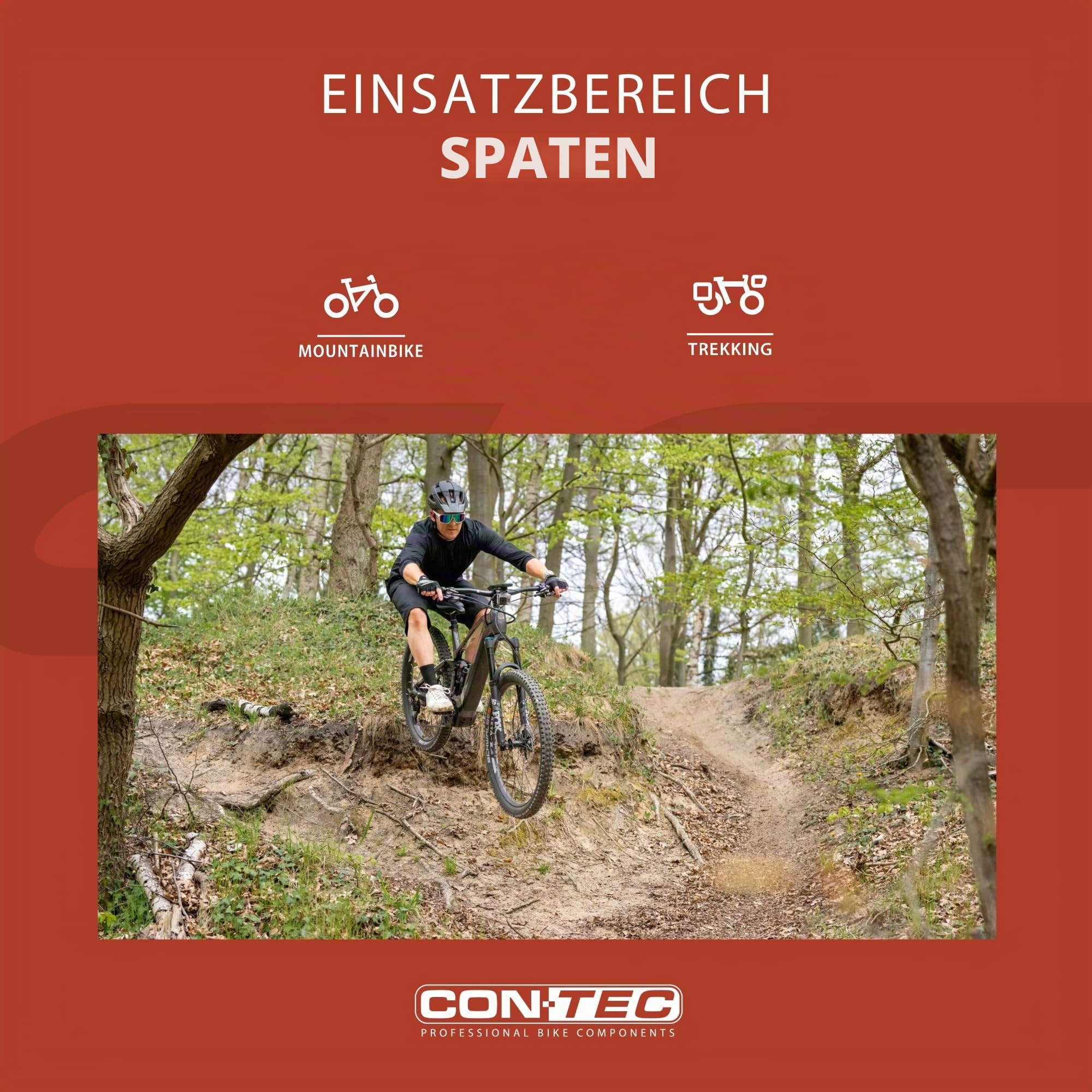 CONTEC Fahrrad-Systempedale Spade, 9/16", Aluminium, kompakt, MTB-Klickpedal mit SPD-System, Flexibel Einstellbar, Robuste Qualität, Schwarz, Paar
