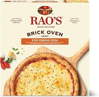 Rao's Homemade Frozen Five Cheese Pizza - Brick Oven Crust with Mozzarella, Provolone, Fontina, Parmesan, Romano & Premium Tomato Sauce