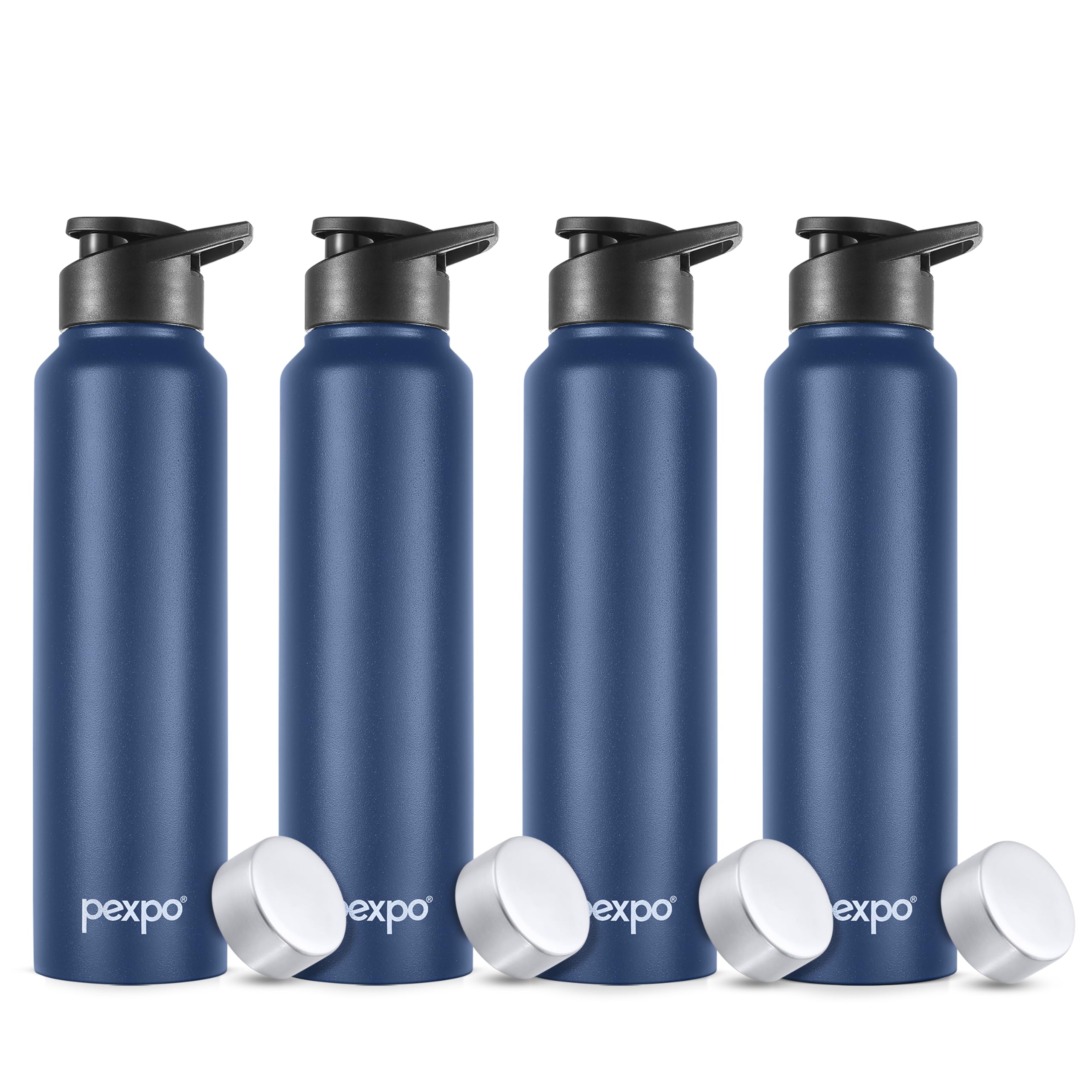 Go24 pexpo Stainless Steel Water Bottle Chromo Denim Blue 950ml